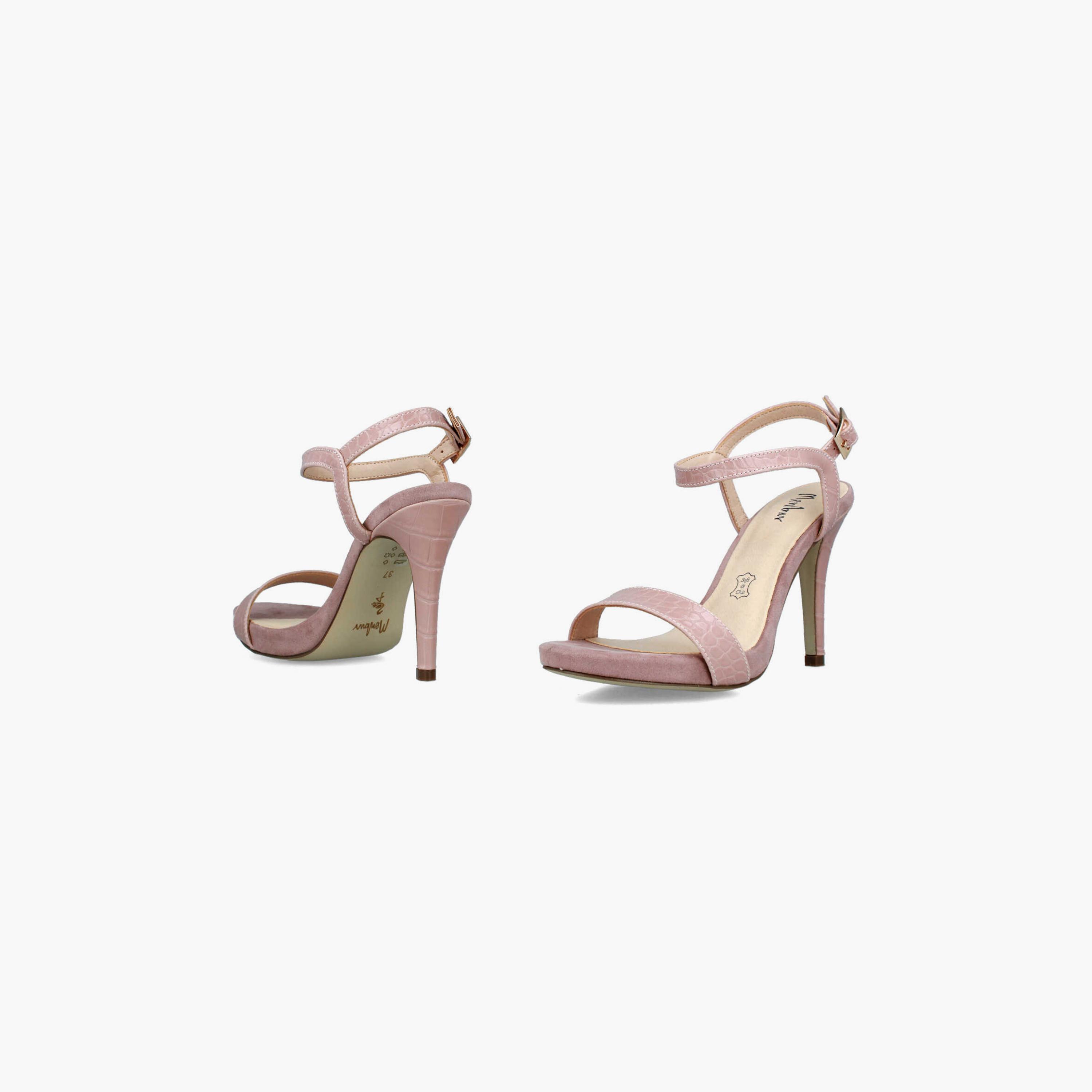 Menbur Women's Reptile Print Stiletto Heels with Strap | 22513-women-shoes-heels-image-4