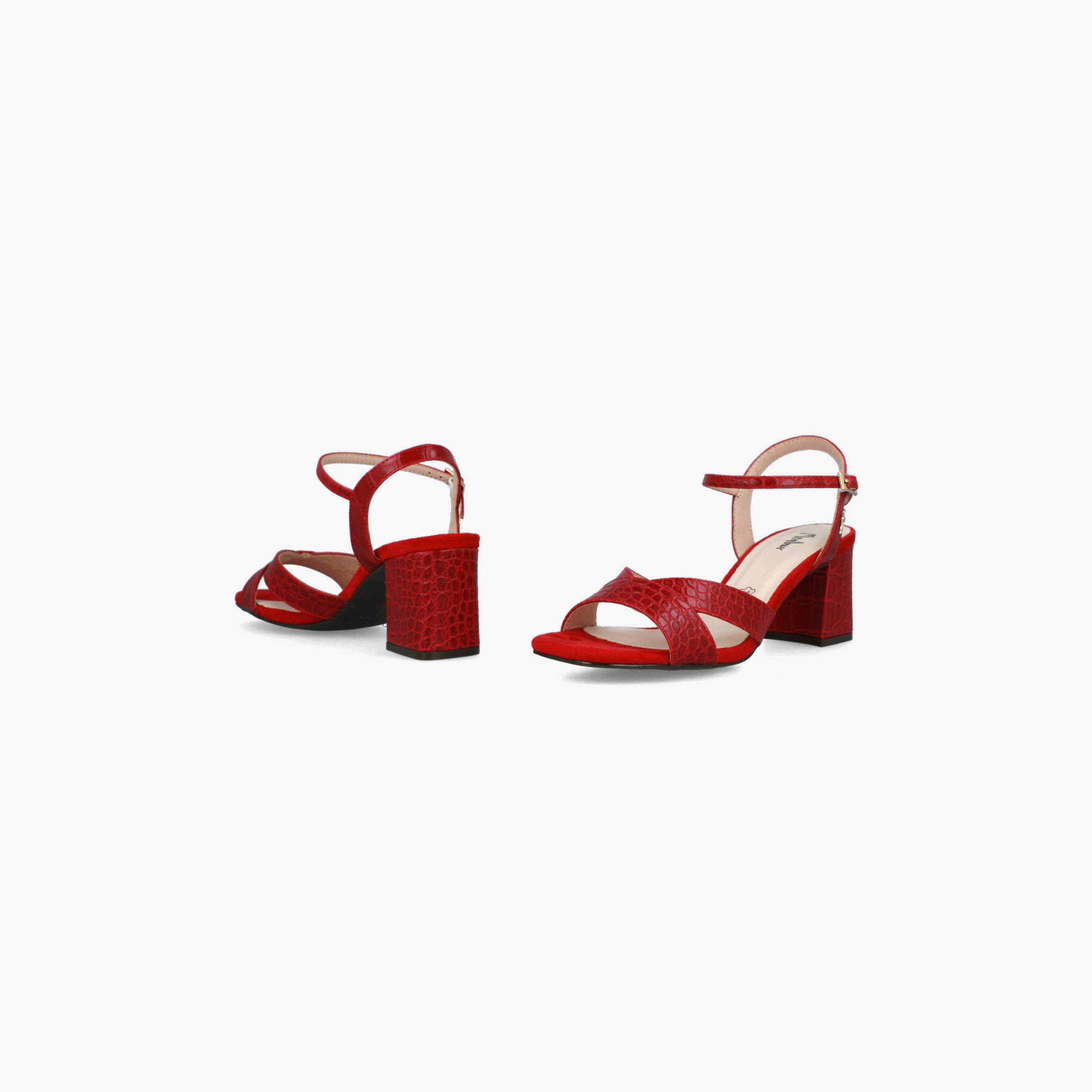 Menbur Women's Reptile Print Block Heels with Strap | 22514-women-shoes-heels-image-4