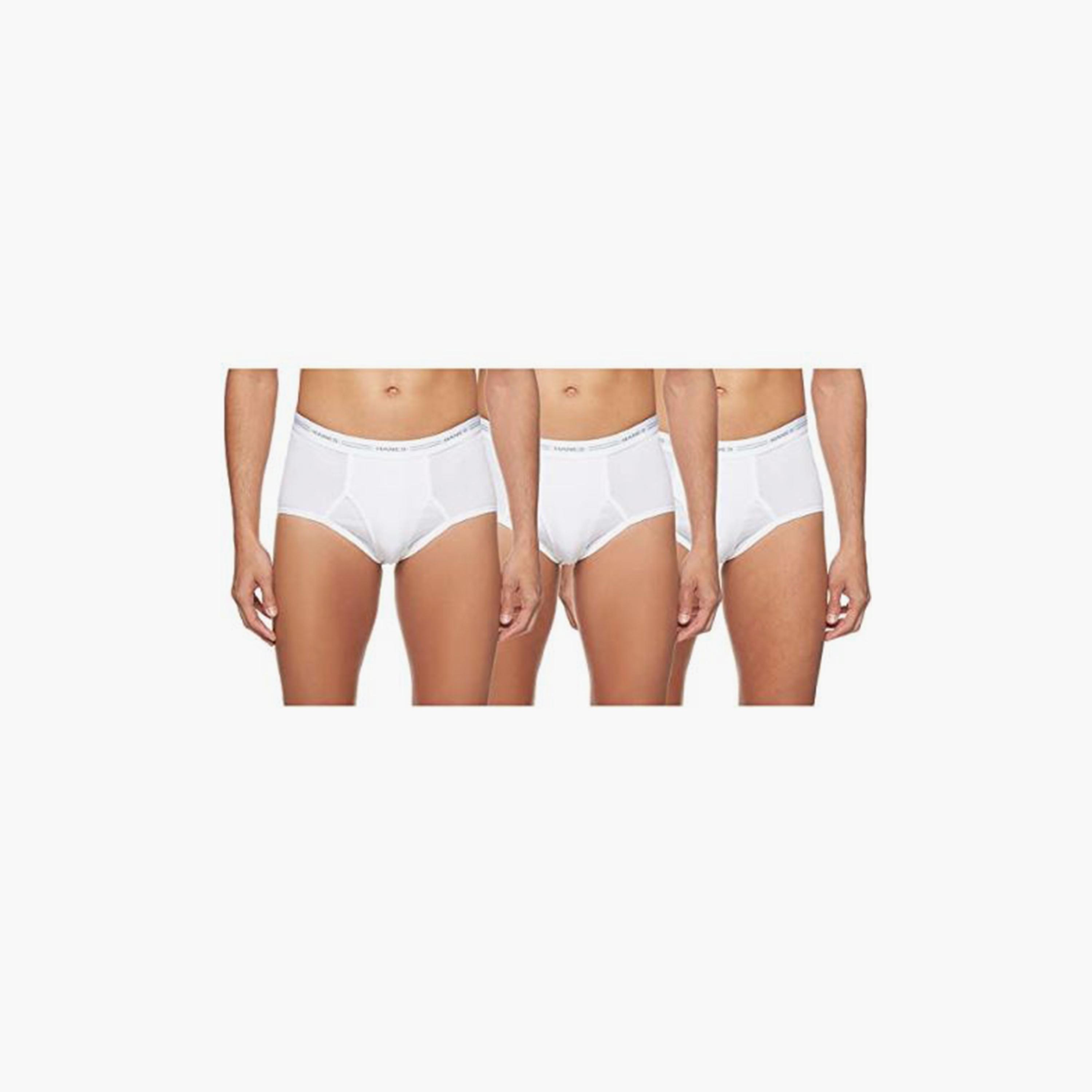 مجموعة هنس مكونة من 3 سراويل داخلية للرجال بحزام خصر مطبوع عليها علامة تجارية-men-clothing-innerwear-underwear-image-2