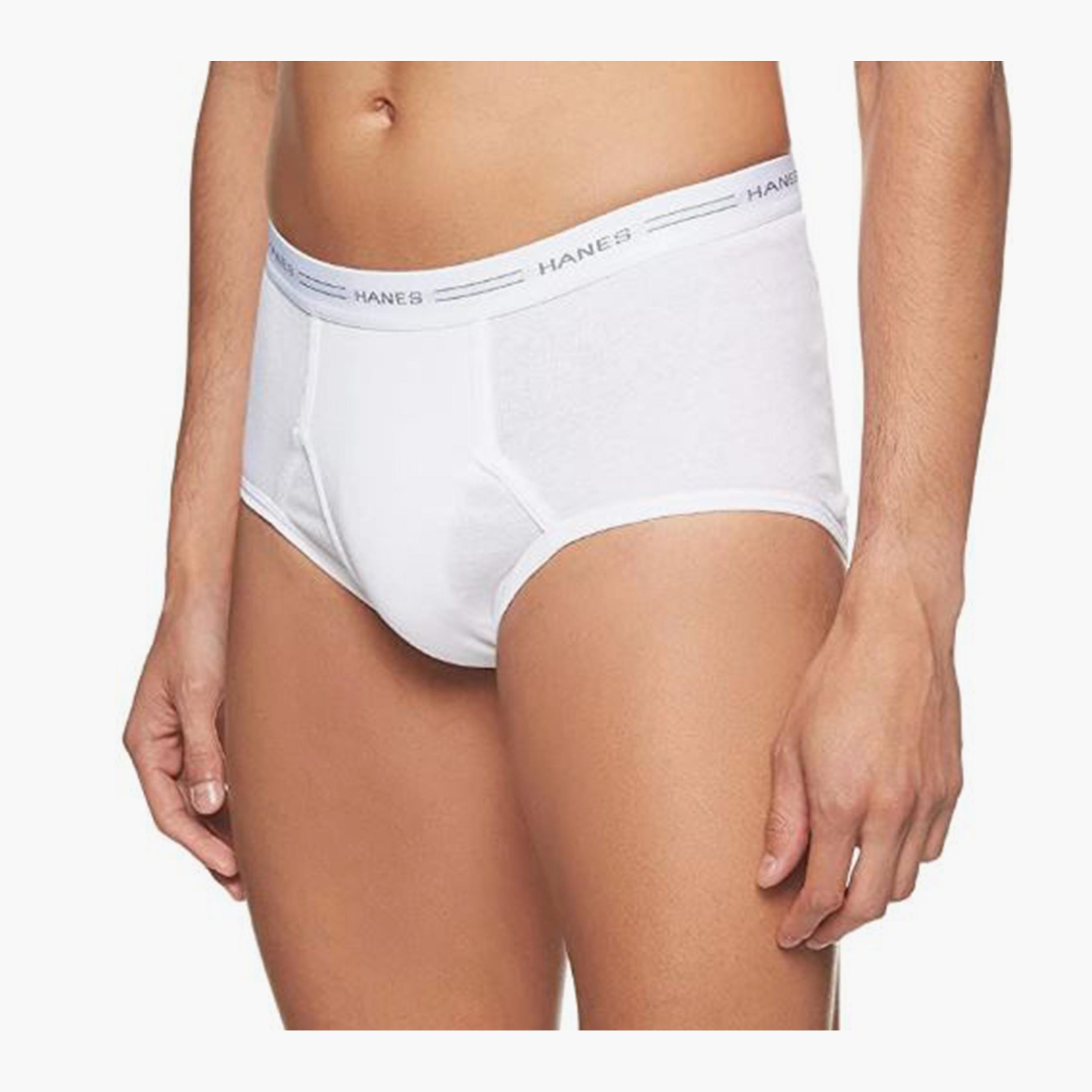 مجموعة هنس مكونة من 3 سراويل داخلية للرجال بحزام خصر مطبوع عليها علامة تجارية-men-clothing-innerwear-underwear-image-3