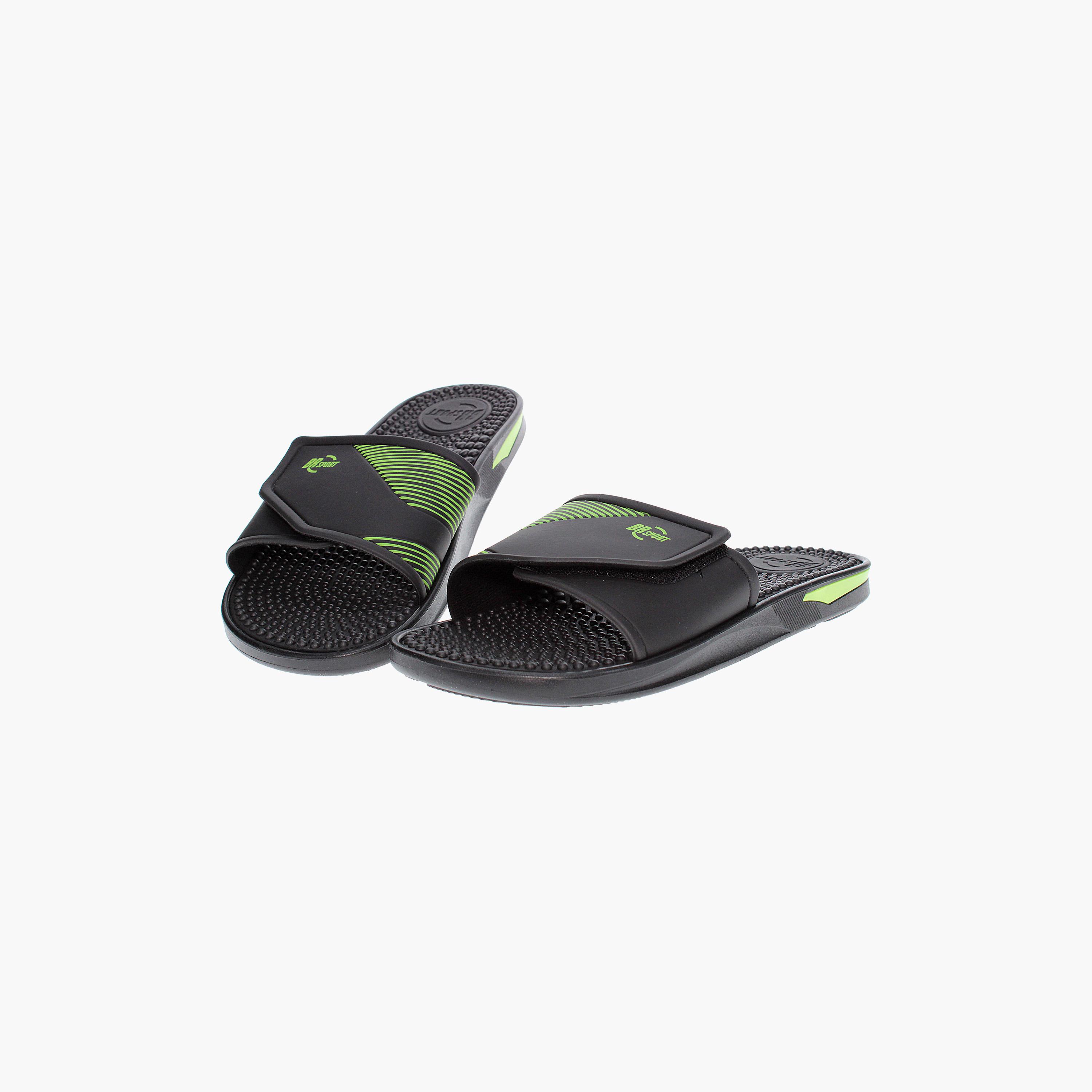 سلايدز رجالي من بى آر سبورت مع مفتوح بمقدمة مستديرة | 2254-120-21189-men-shoes-flipflopsandslides-image-4