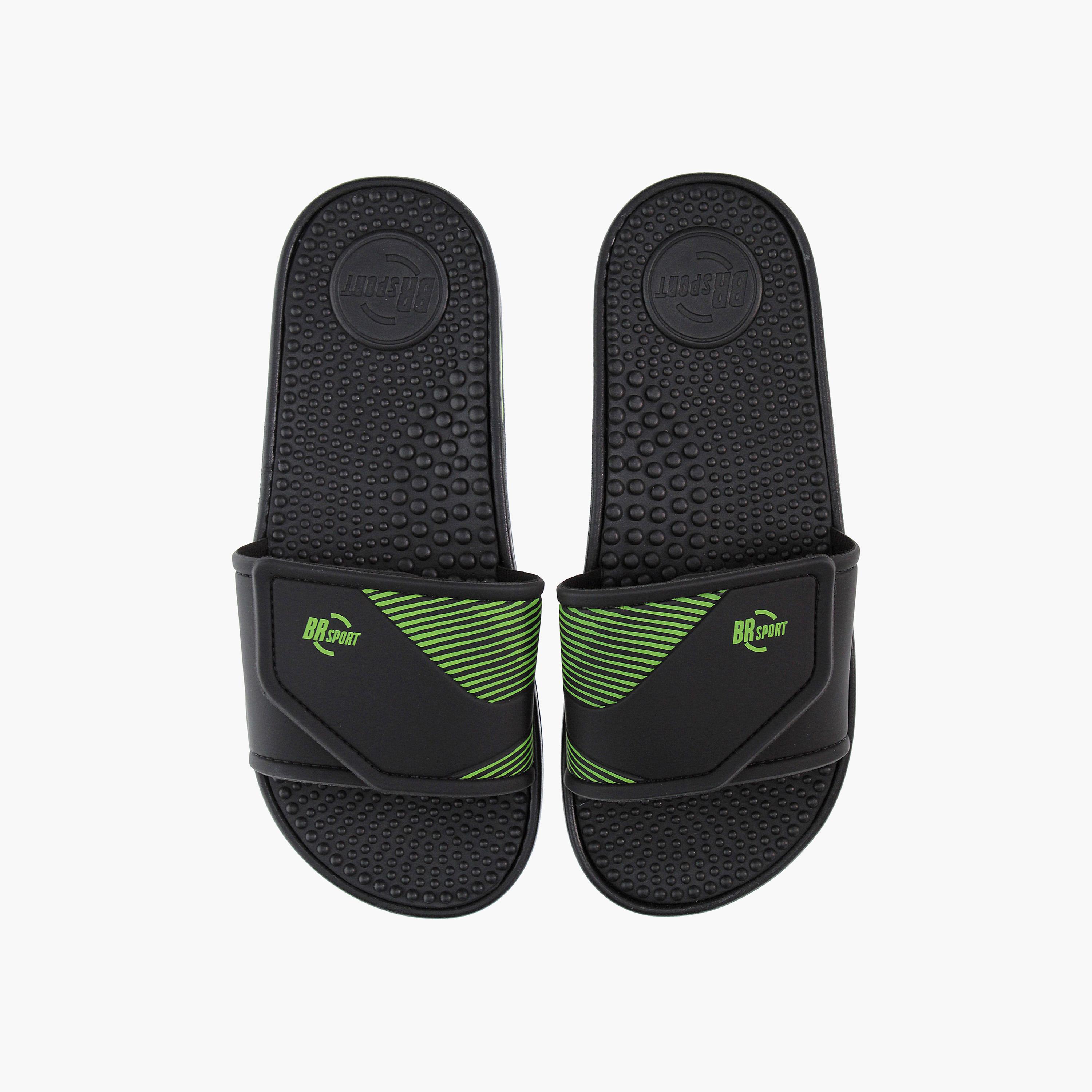 سلايدز رجالي من بى آر سبورت مع مفتوح بمقدمة مستديرة | 2254-120-21189-men-shoes-flipflopsandslides-image-5