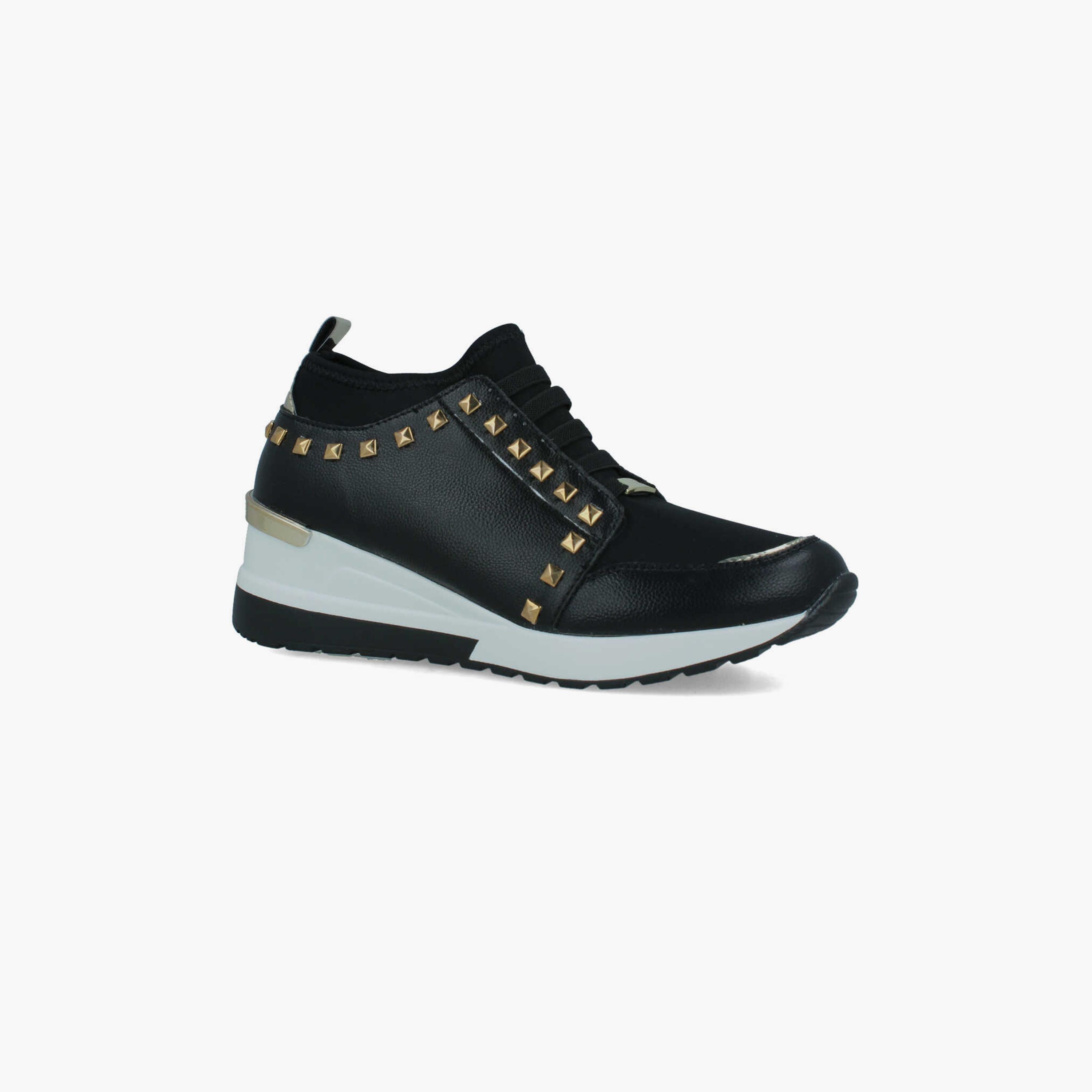 Menbur Women's Low Ankle Sneakers with Studded Accent | 22593-women-shoes-sneakers-image-1