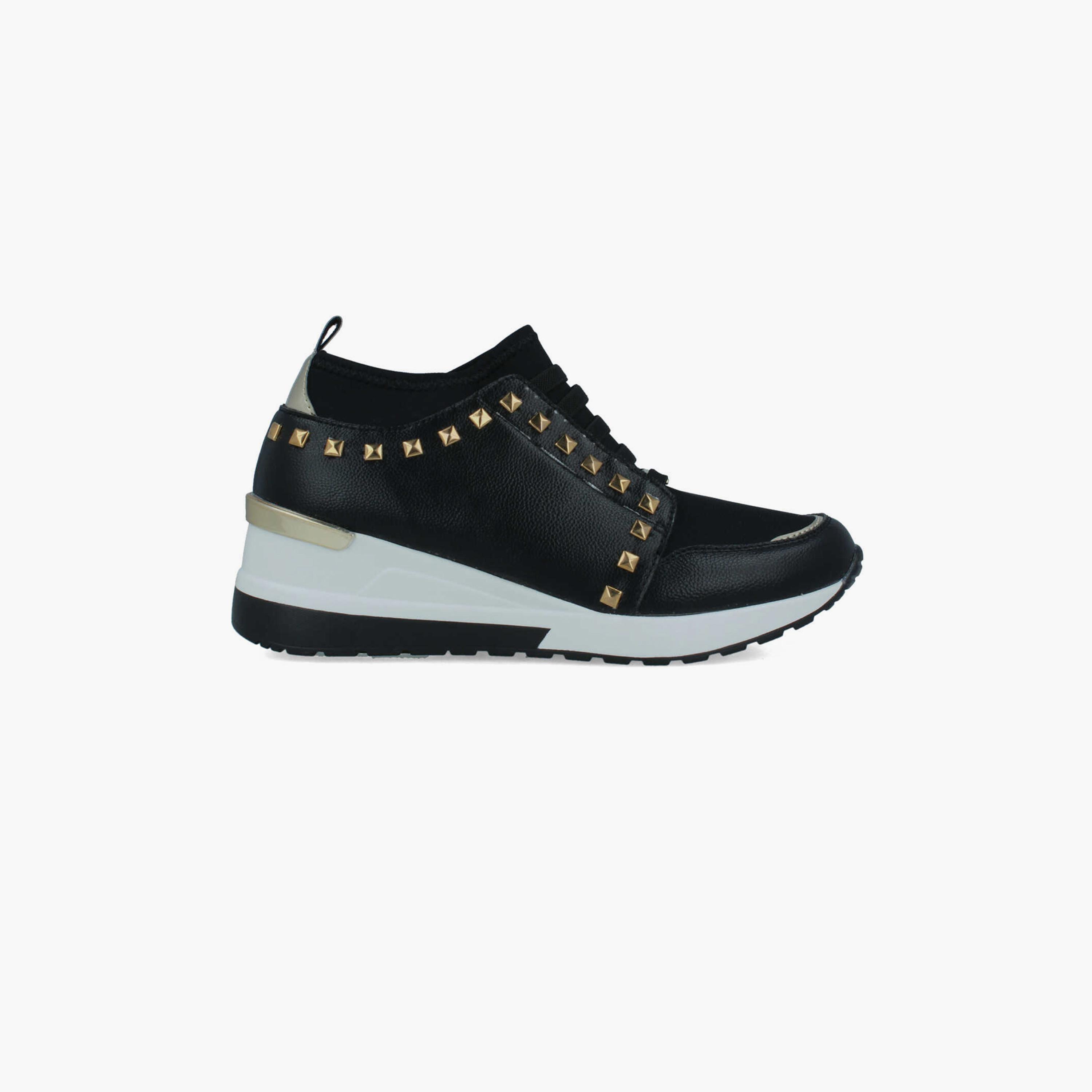 Menbur Women's Low Ankle Sneakers with Studded Accent | 22593-women-shoes-sneakers-image-2