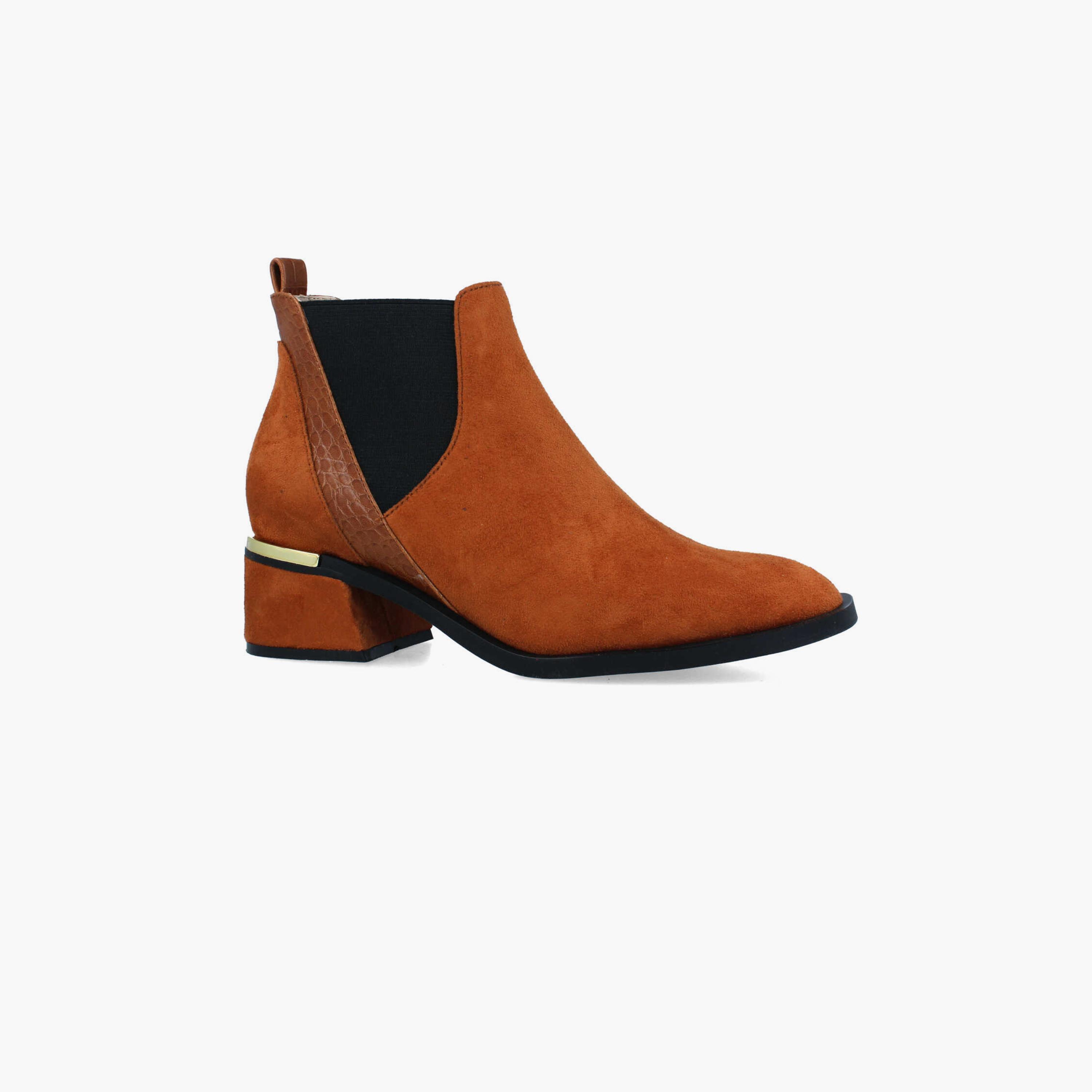 Menbur Women's Reptile Print Ankle Boots with Suede texture | 22614-women-shoes-boots-image-1