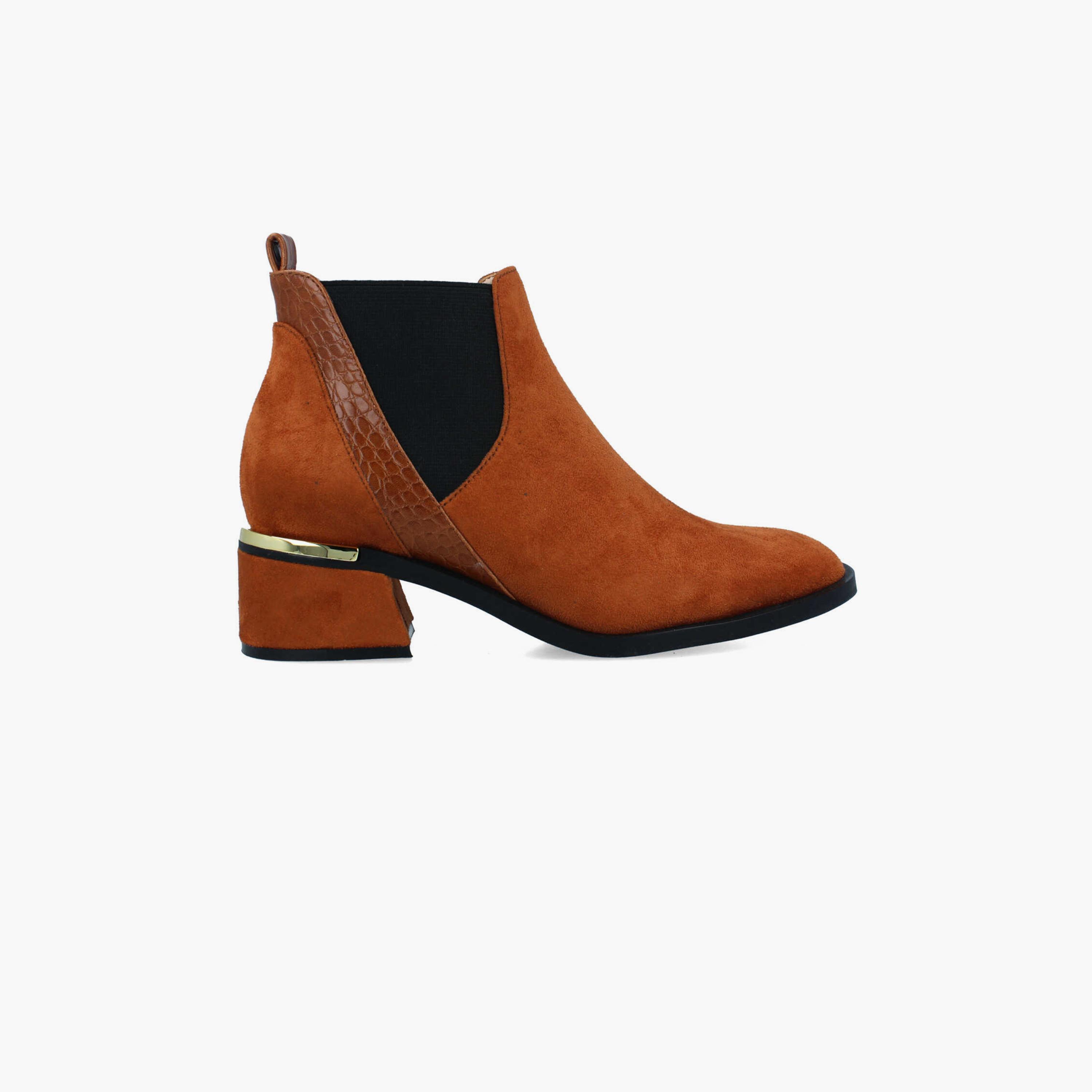Menbur Women's Reptile Print Ankle Boots with Suede texture | 22614-women-shoes-boots-image-2