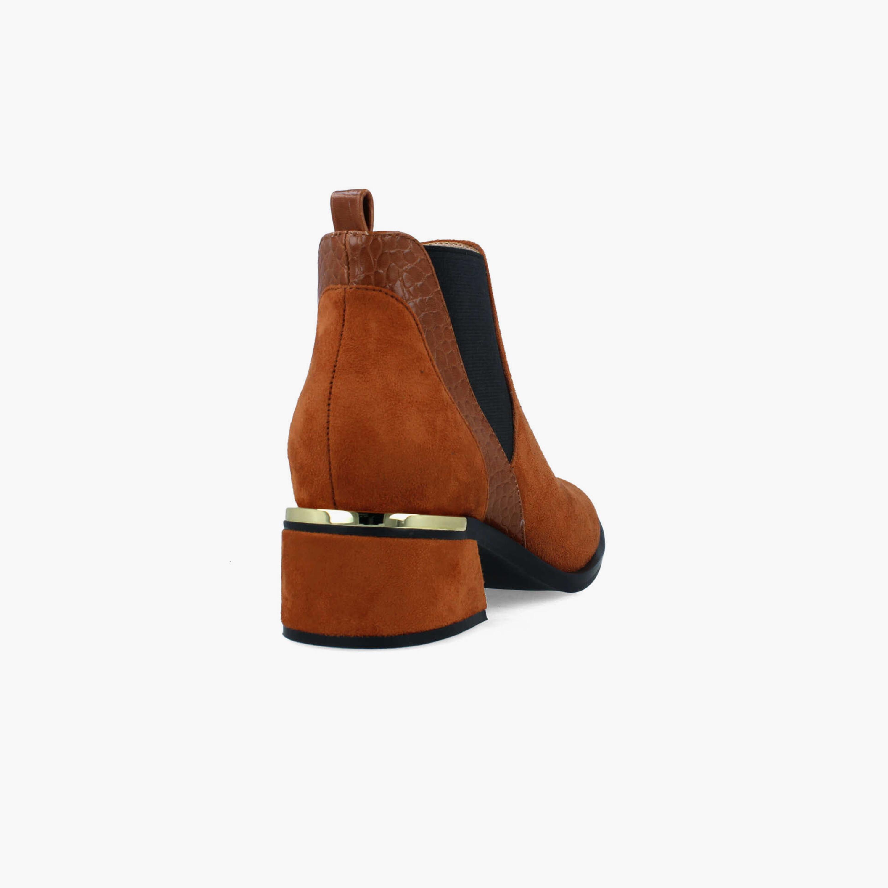 Menbur Women's Reptile Print Ankle Boots with Suede texture | 22614-women-shoes-boots-image-3