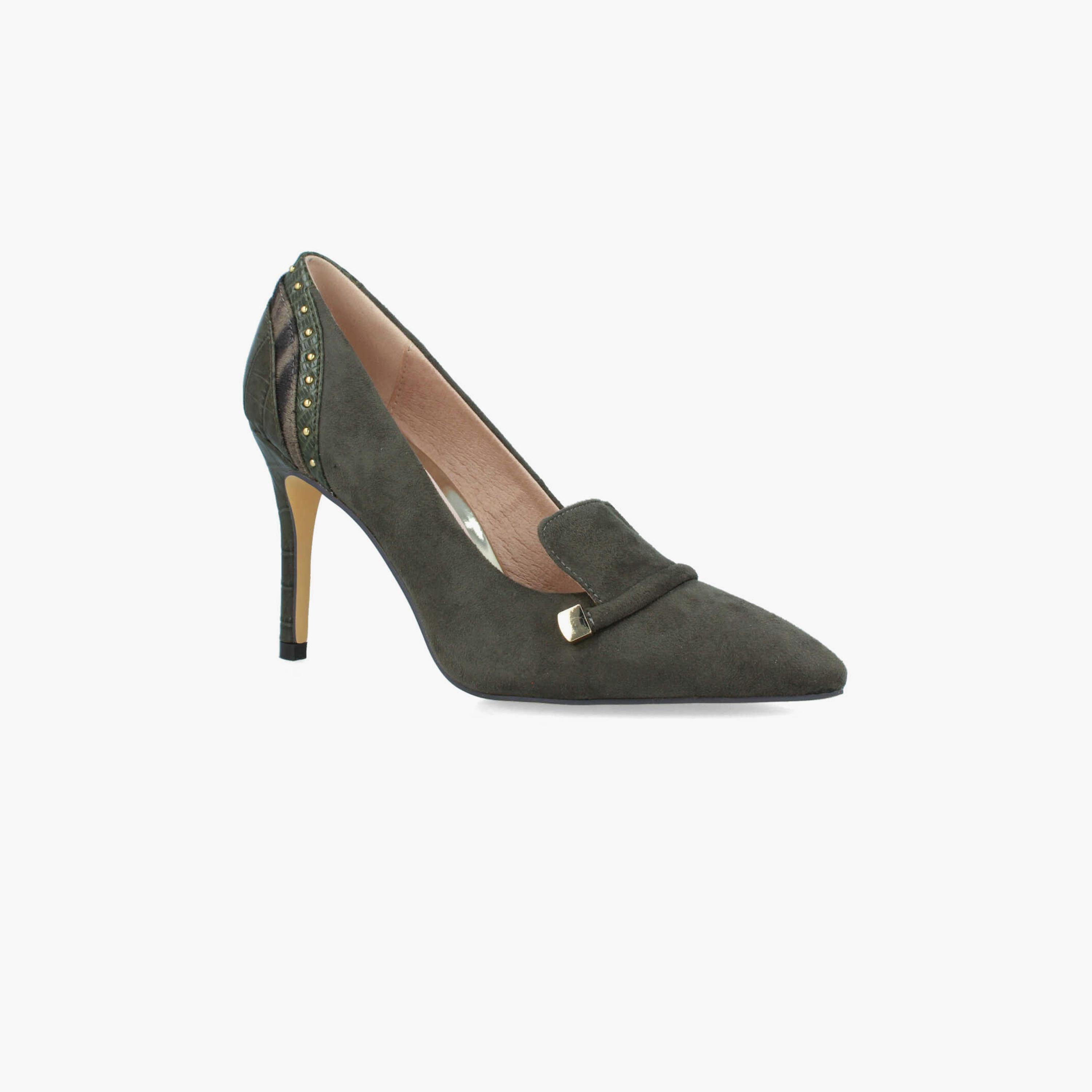 Menbur Women's Reptile Print Pumps with Studded Accent | 22630-women-shoes-heels-image-1