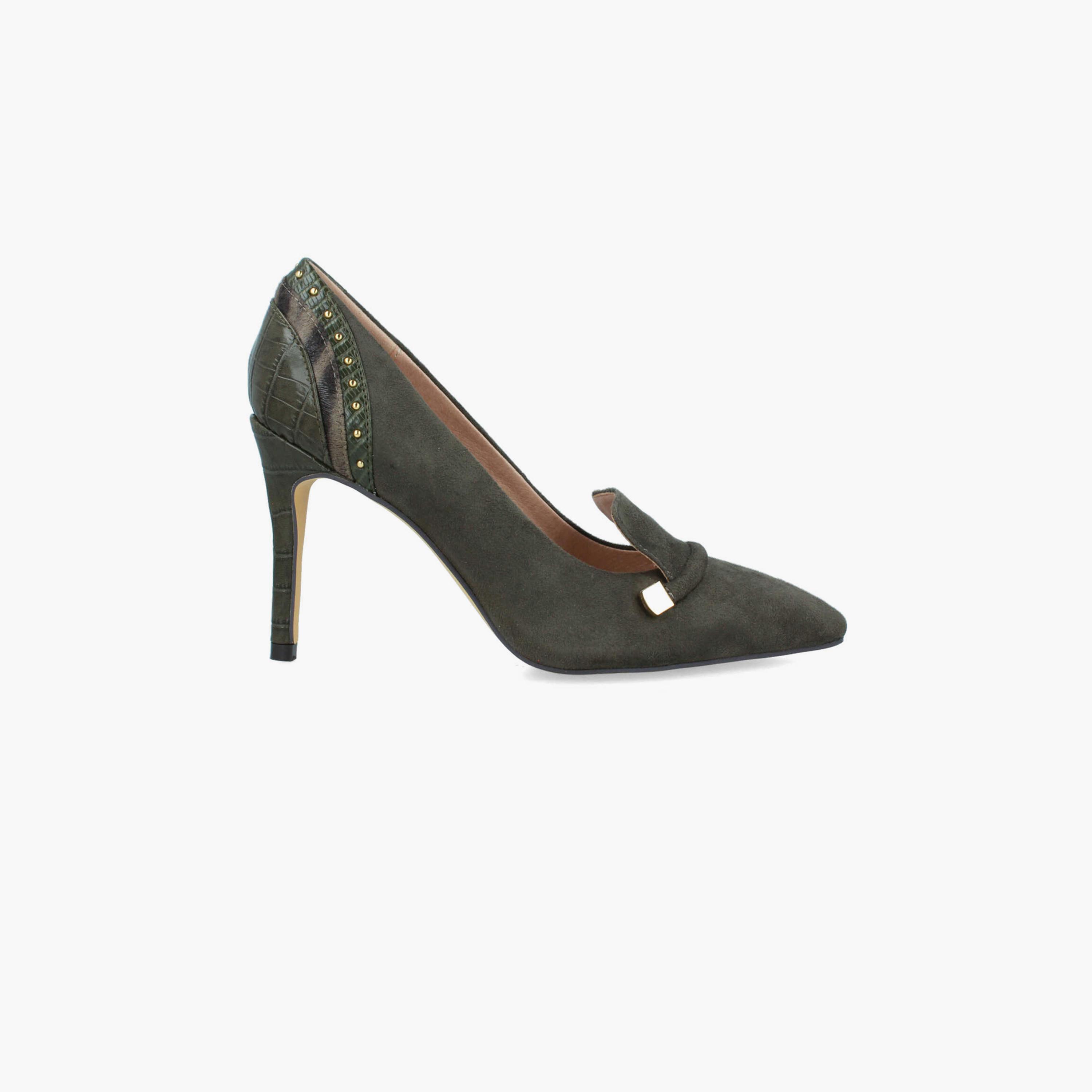 Menbur Women's Reptile Print Pumps with Studded Accent | 22630-women-shoes-heels-image-2