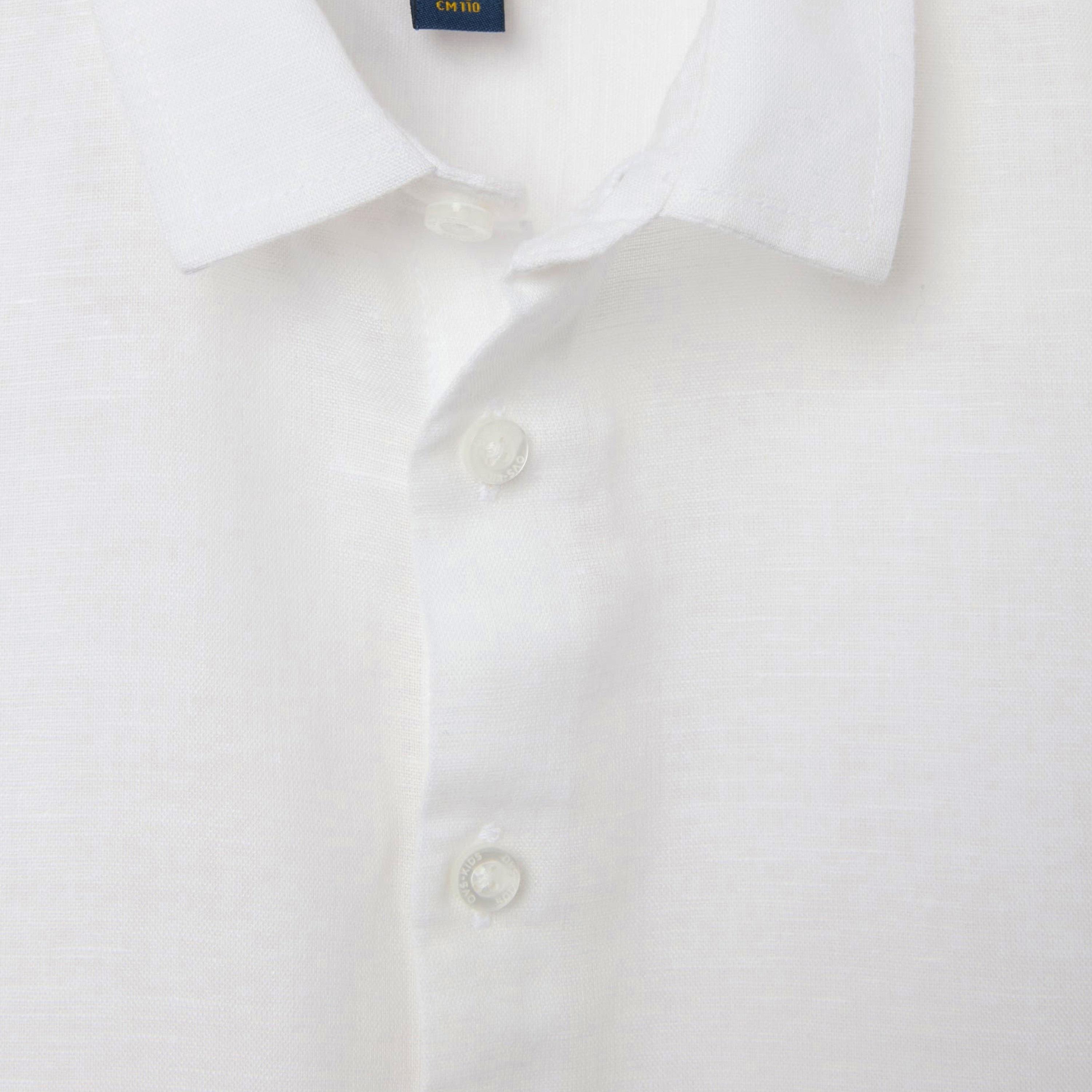 OVS Solid Cotton Half Sleeves Shirt-boys-clothing-shirts-image-4