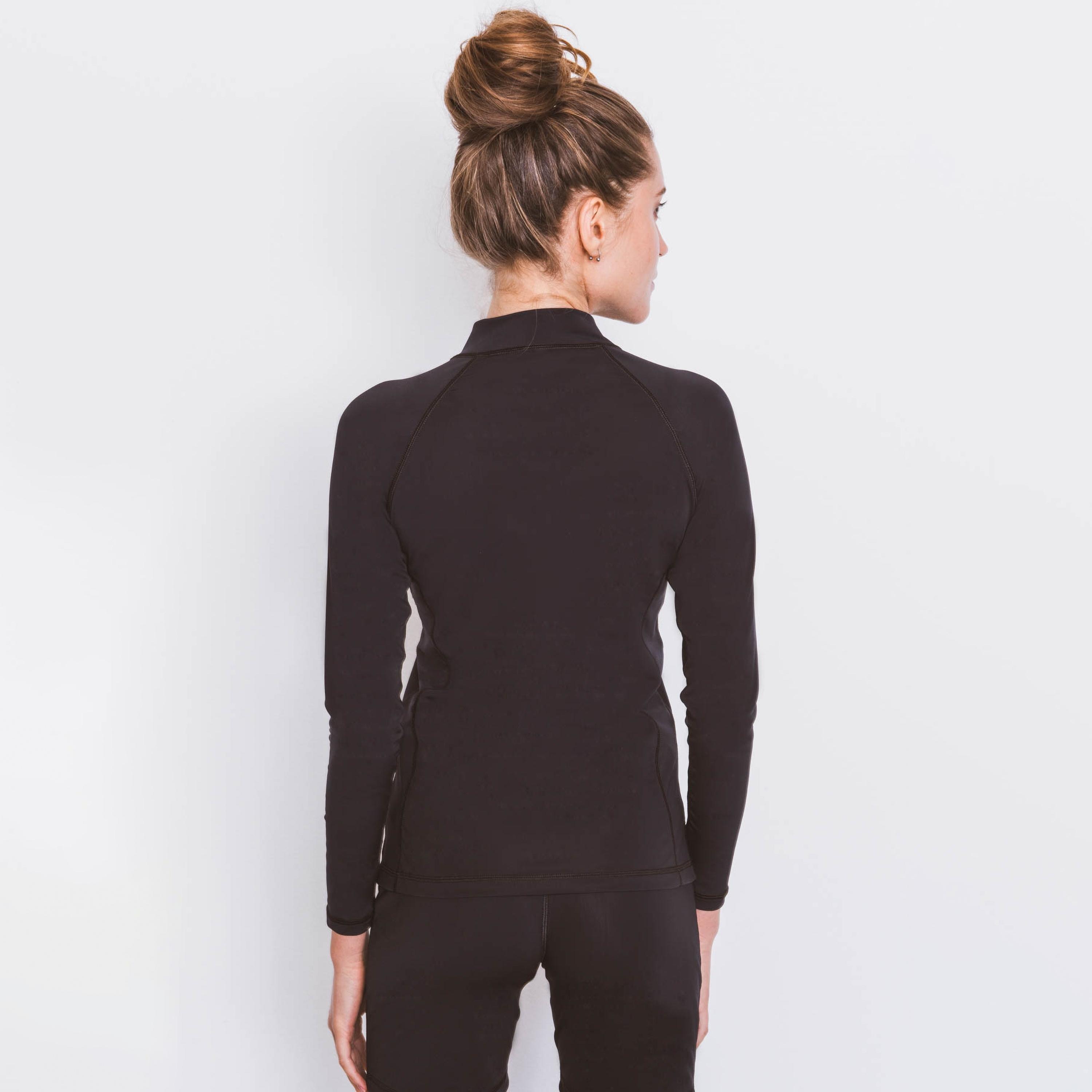 COEGA Sunwear Women's Rashguard Long Sleeve, Black-sports-gear-swimming-women-image-2