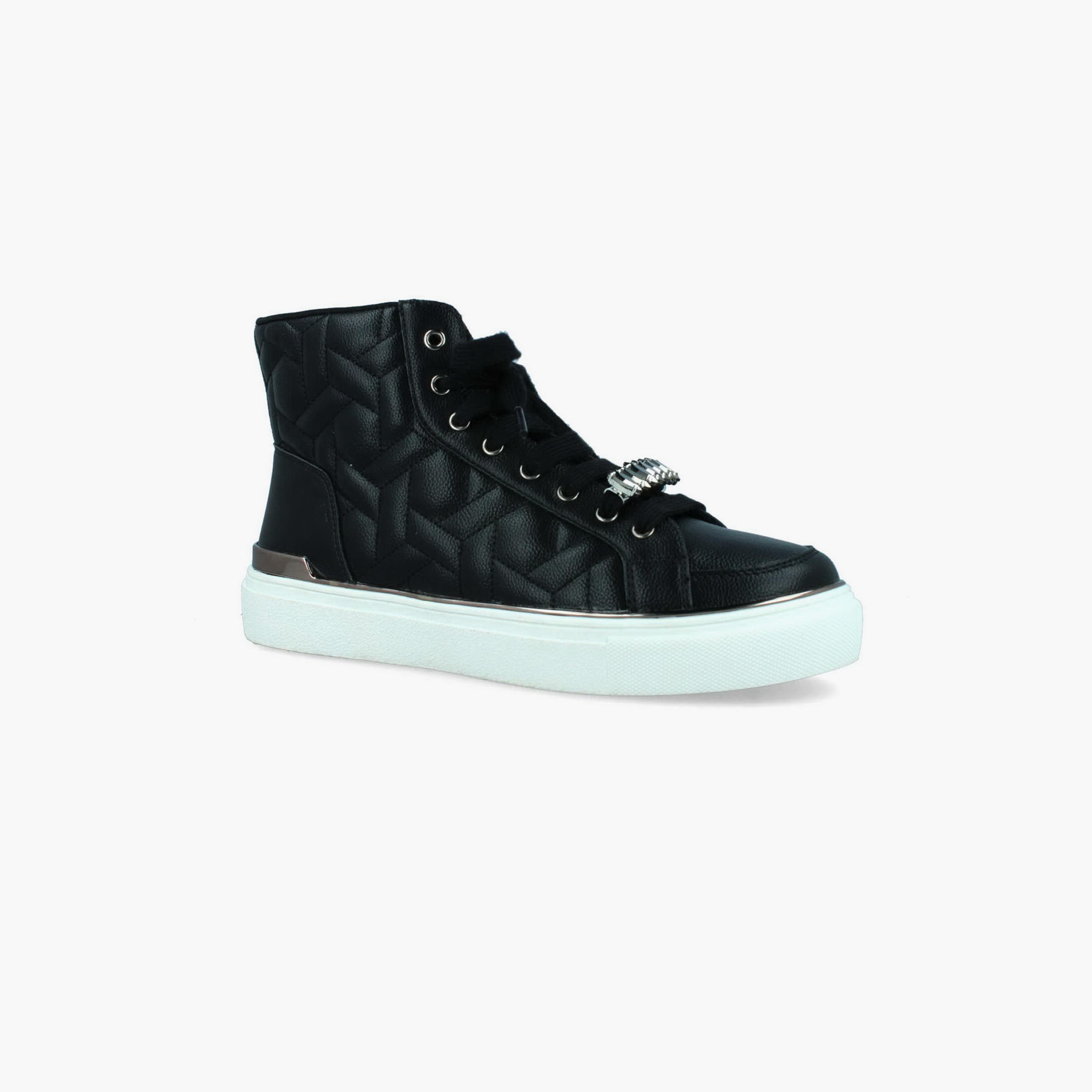 مينبور- حذاء رياضي نسائي بياقة متوسطة الارتفاع مبطن وبمقدمة مزخرفة 22716-women-shoes-sneakers-image-1