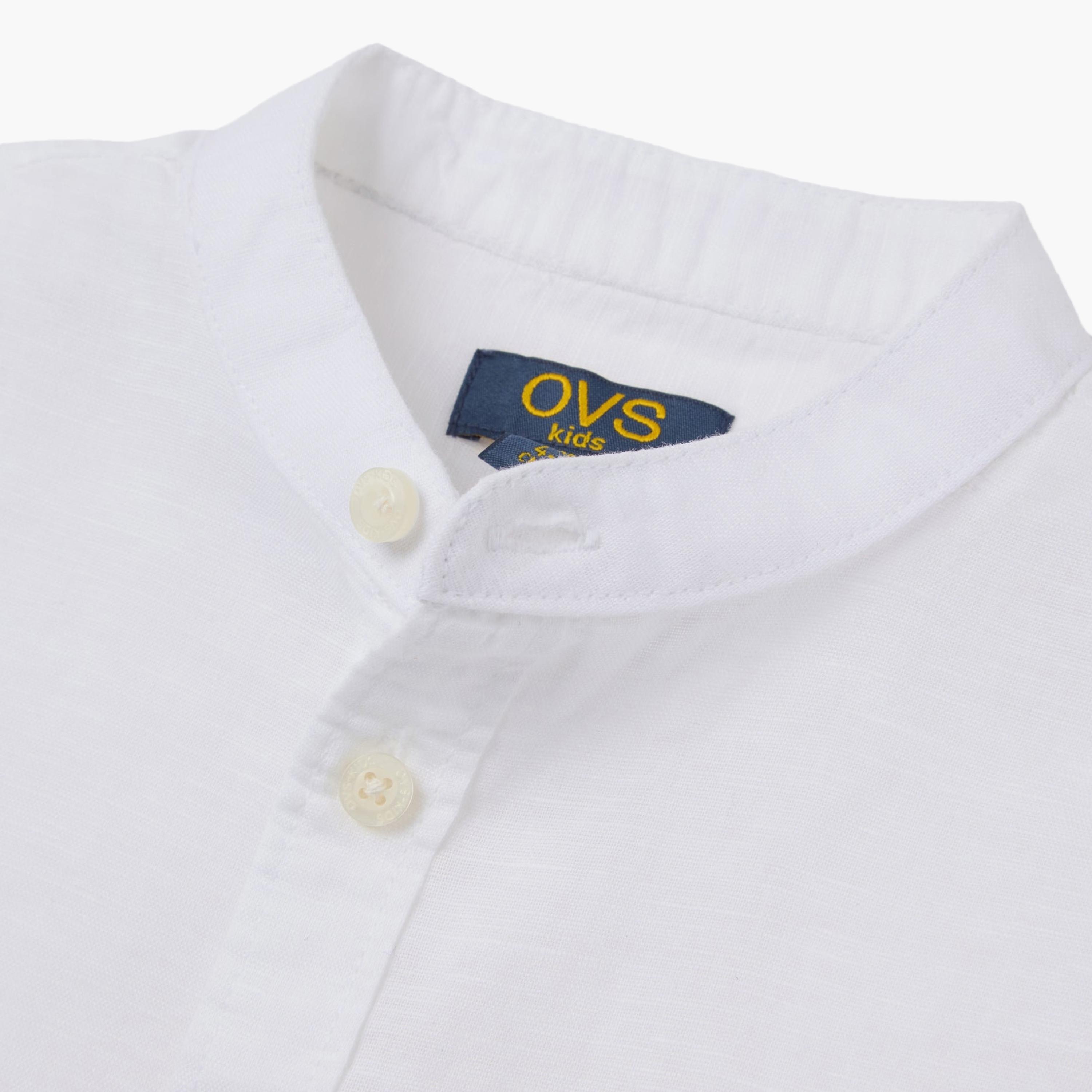 قميص قطن سادة بأكمام طويلة من اوه في اس-boys-clothing-shirts-image-4