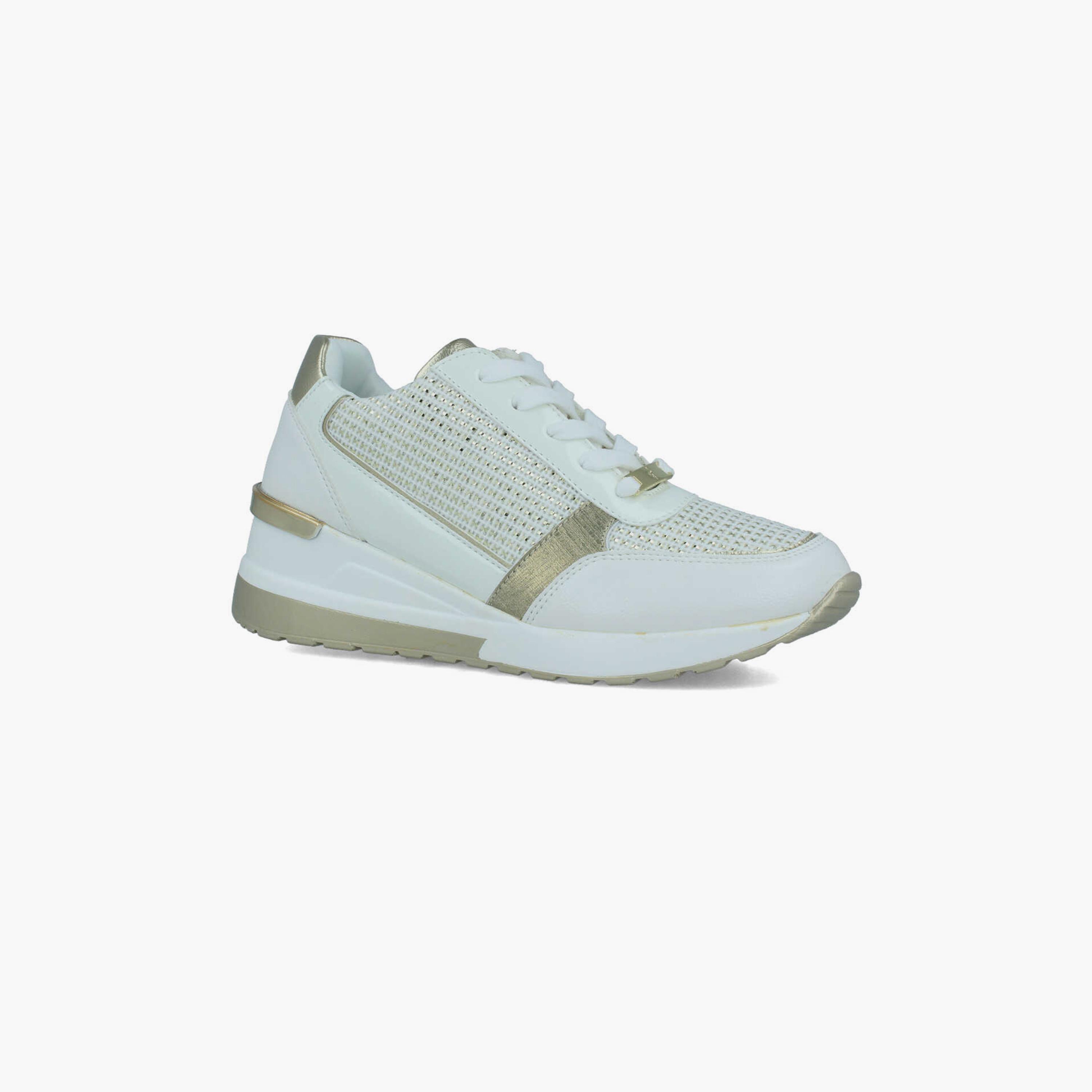 Menbur Women's Metallic Low Ankle Sneakers with Round Toe | 22730-women-shoes-sneakers-image-1