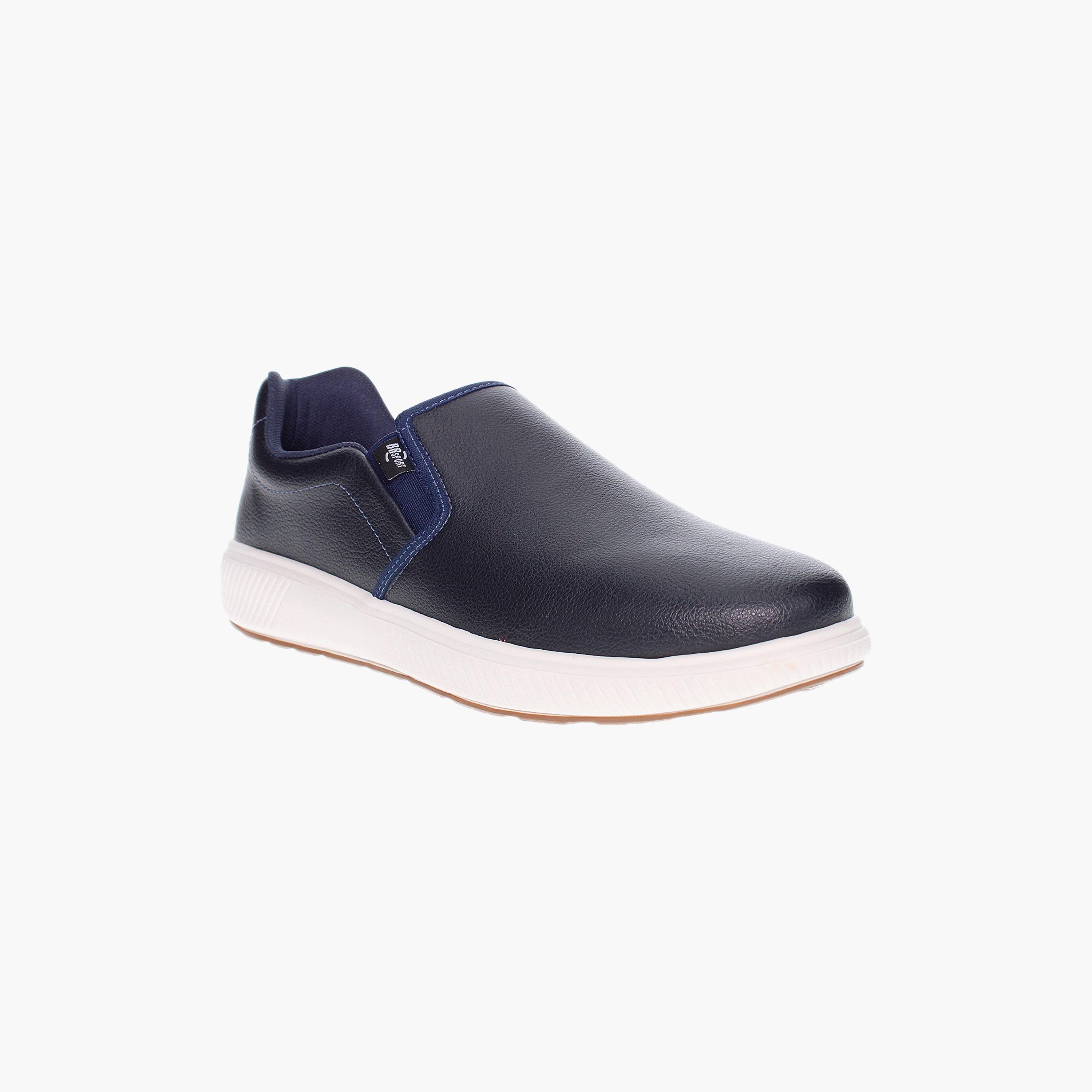 حذاء كاجوال ذو سليب آن للرجال من بي آر سبورت مع مطاط في الجانب العلوي | 2276-200-24995-men-shoes-loafersandmoccasins-image-1