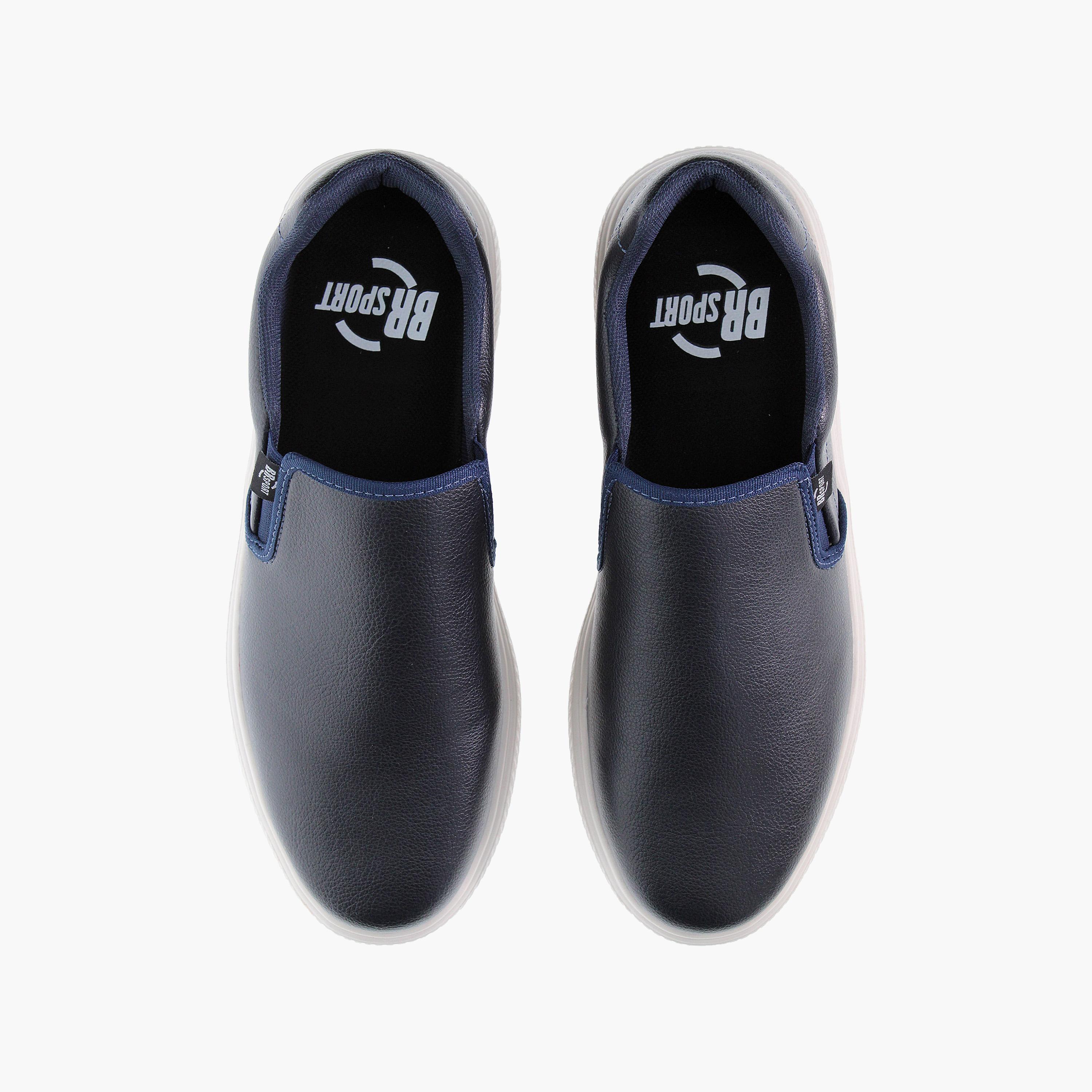 حذاء كاجوال ذو سليب آن للرجال من بي آر سبورت مع مطاط في الجانب العلوي | 2276-200-24995-men-shoes-loafersandmoccasins-image-5