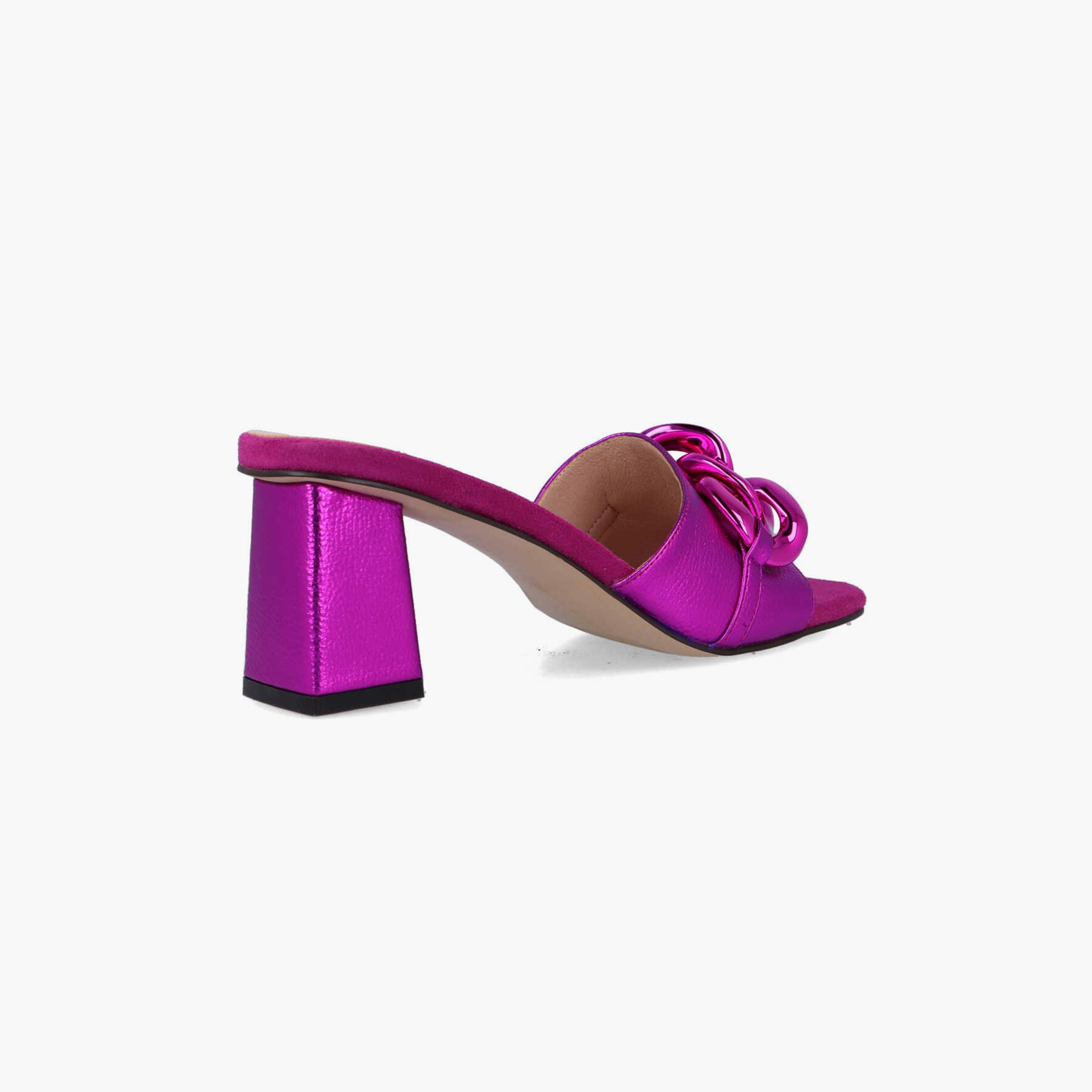 Menbur Women's Metallic Block Heels with Decorative Vamp | 22774-women-shoes-heels-image-3