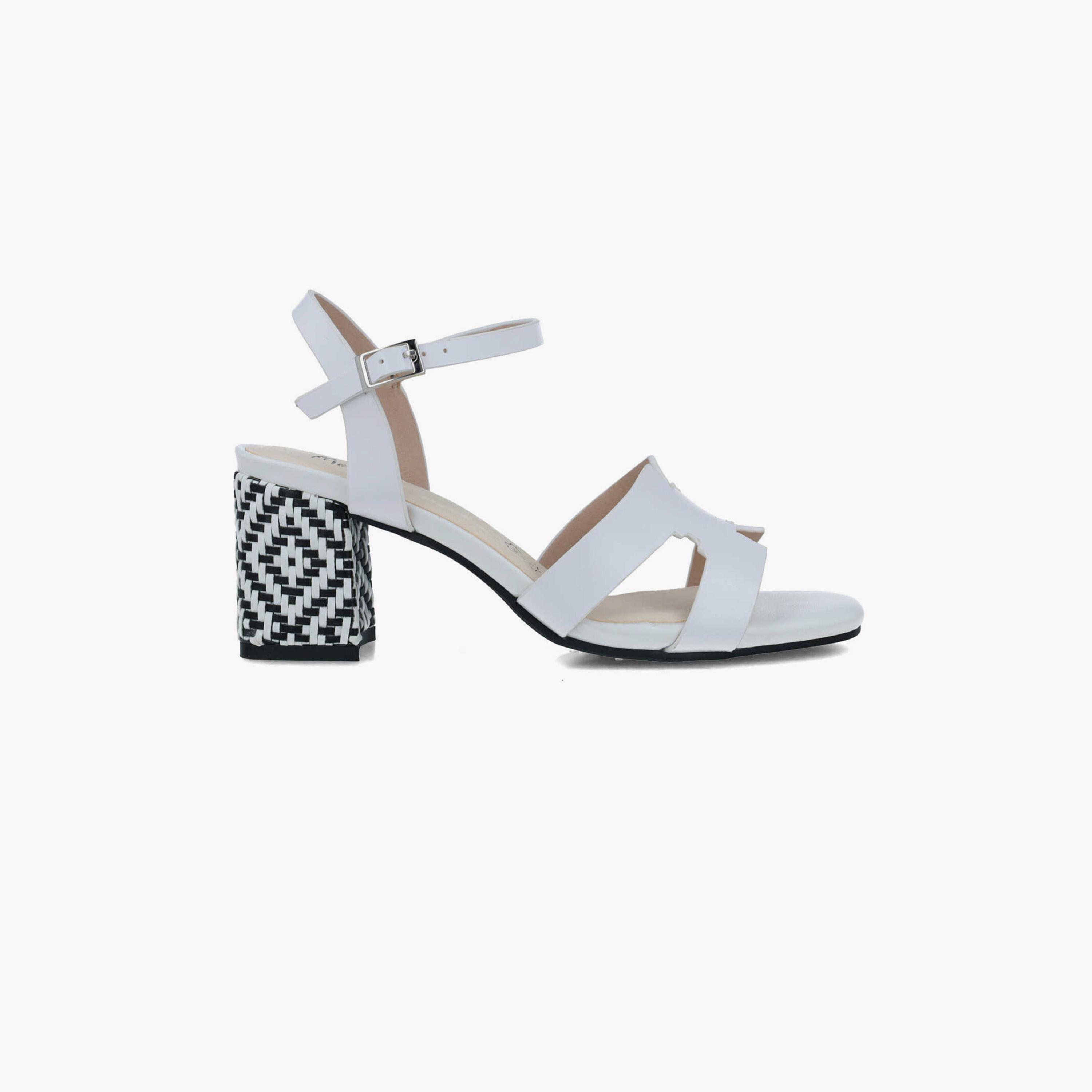 Menbur Women's Woven Block Heels with Strap | 22821-women-shoes-heels-image-1