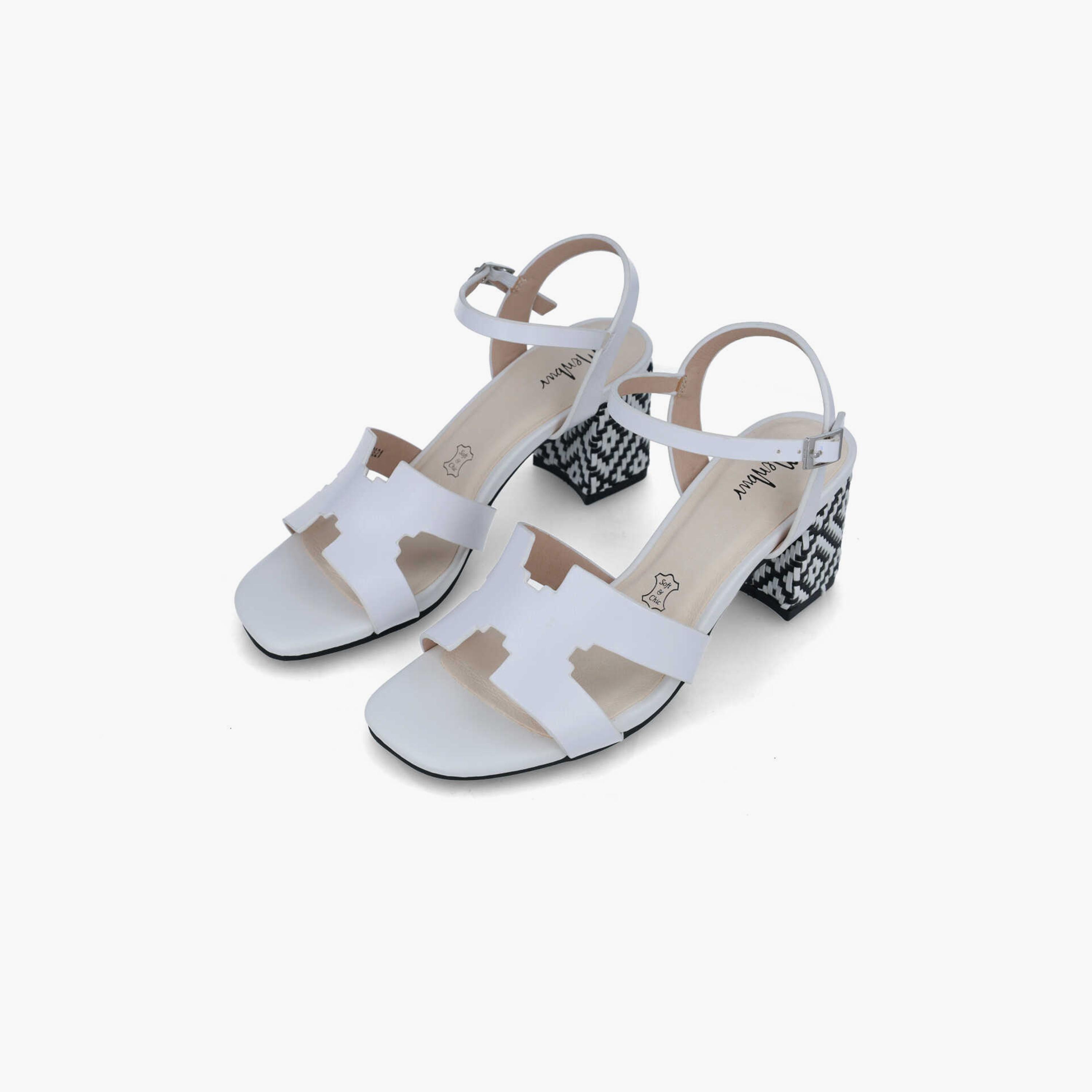 Menbur Women's Woven Block Heels with Strap | 22821-women-shoes-heels-image-2