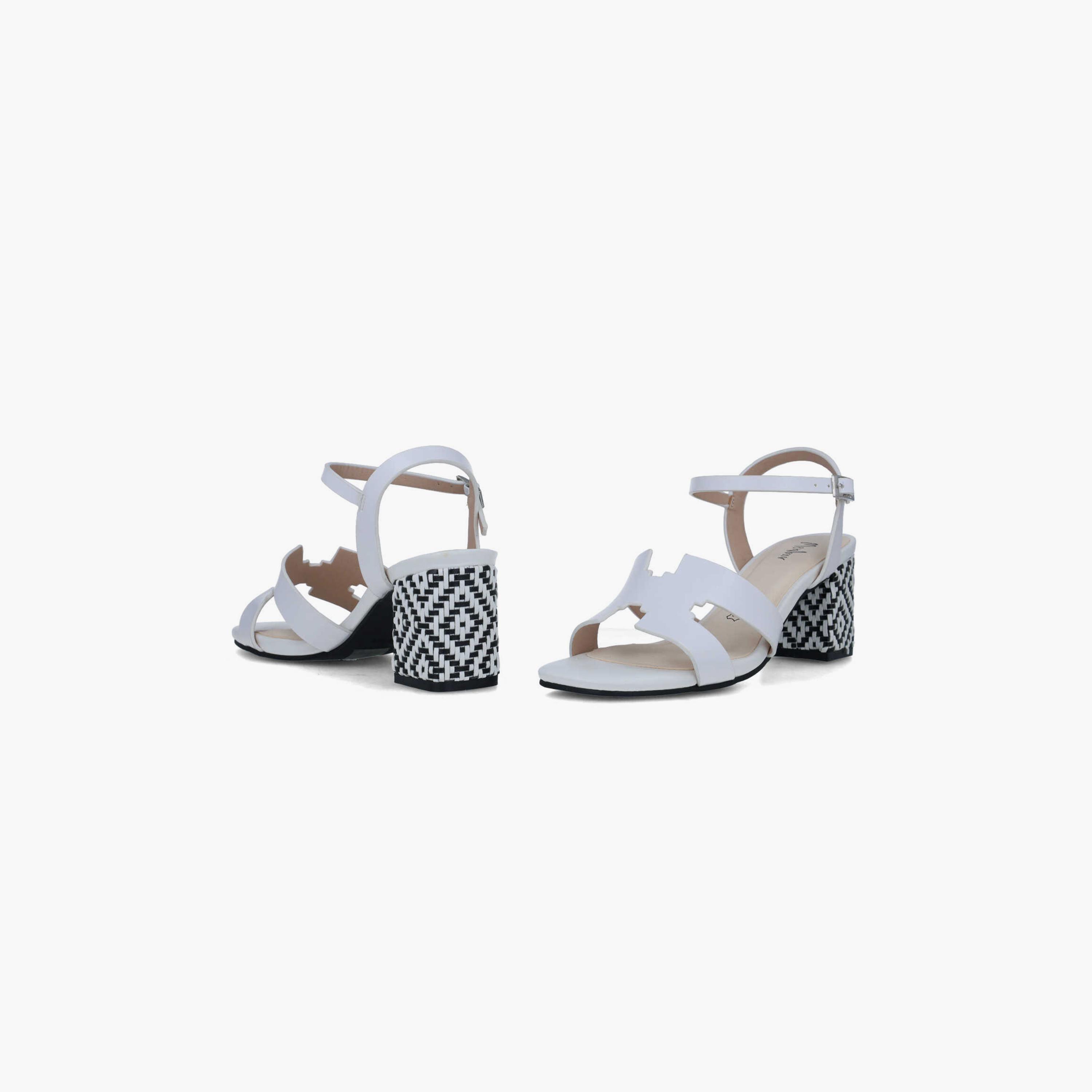 Menbur Women's Woven Block Heels with Strap | 22821-women-shoes-heels-image-4