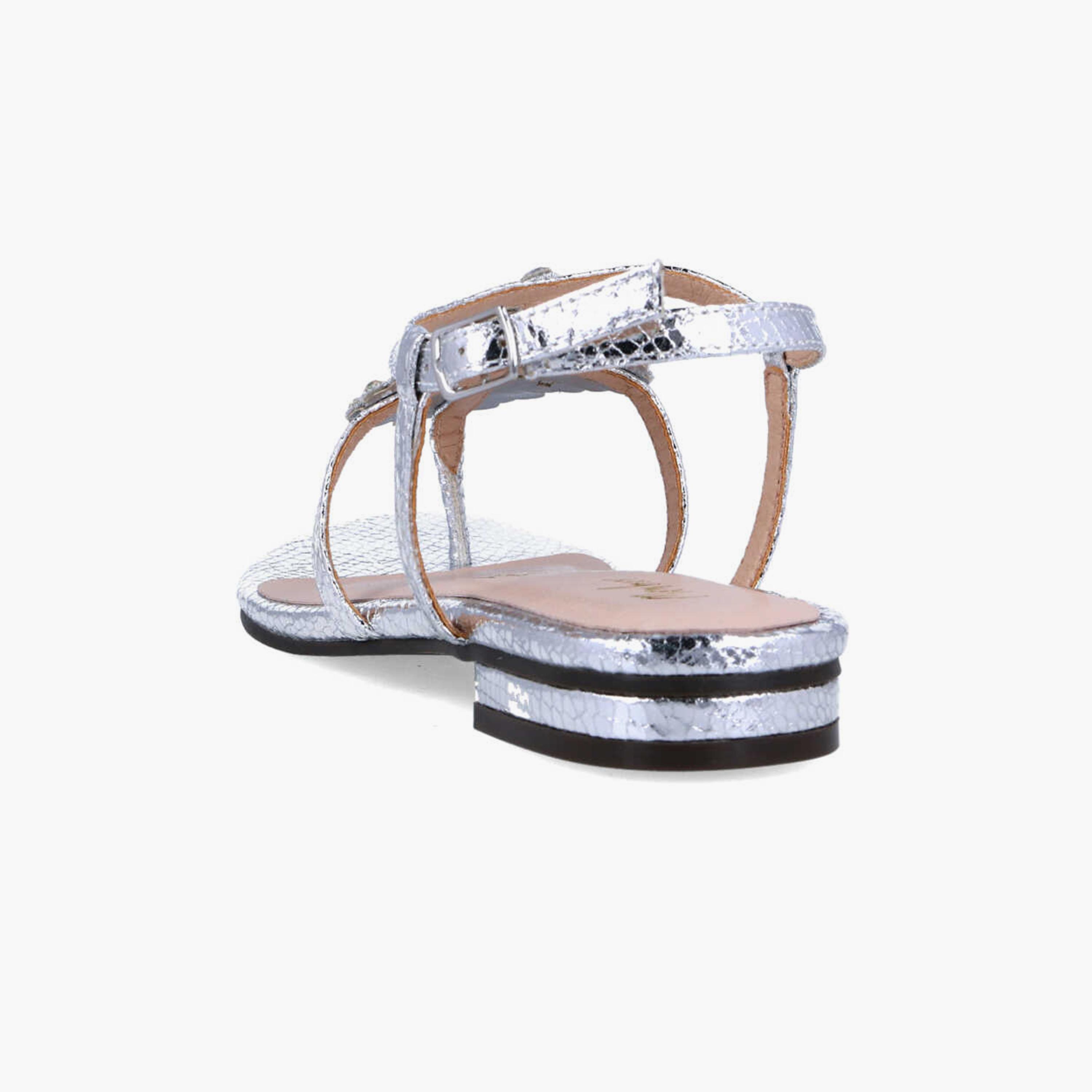 Menbur Women's Metallic Thong Sandals with Embellishment | 22862-women-shoes-sandals-flats-image-3