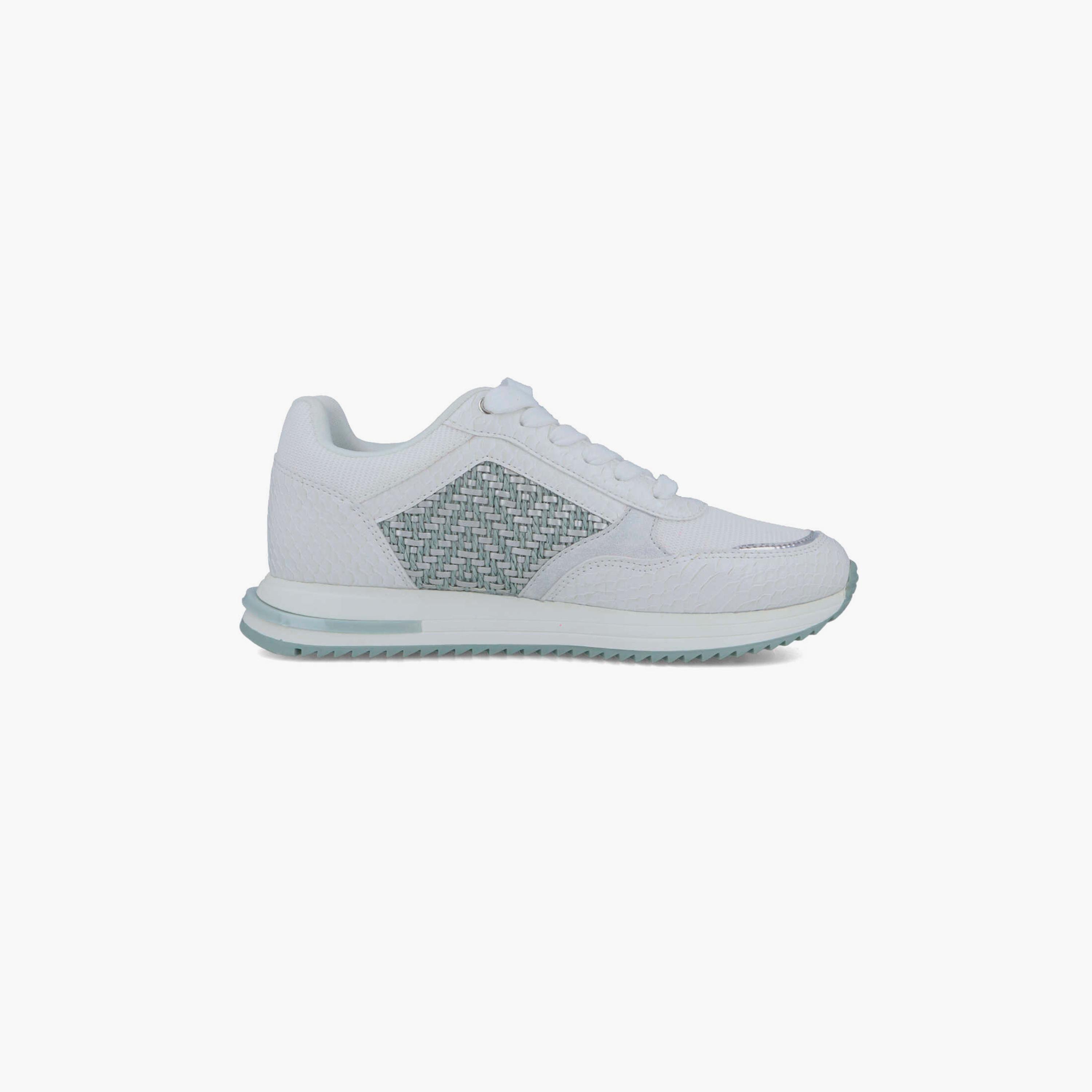 Menbur Women's Woven Low Ankle Sneakers with Round Toe | 22872-women-shoes-sneakers-image-2