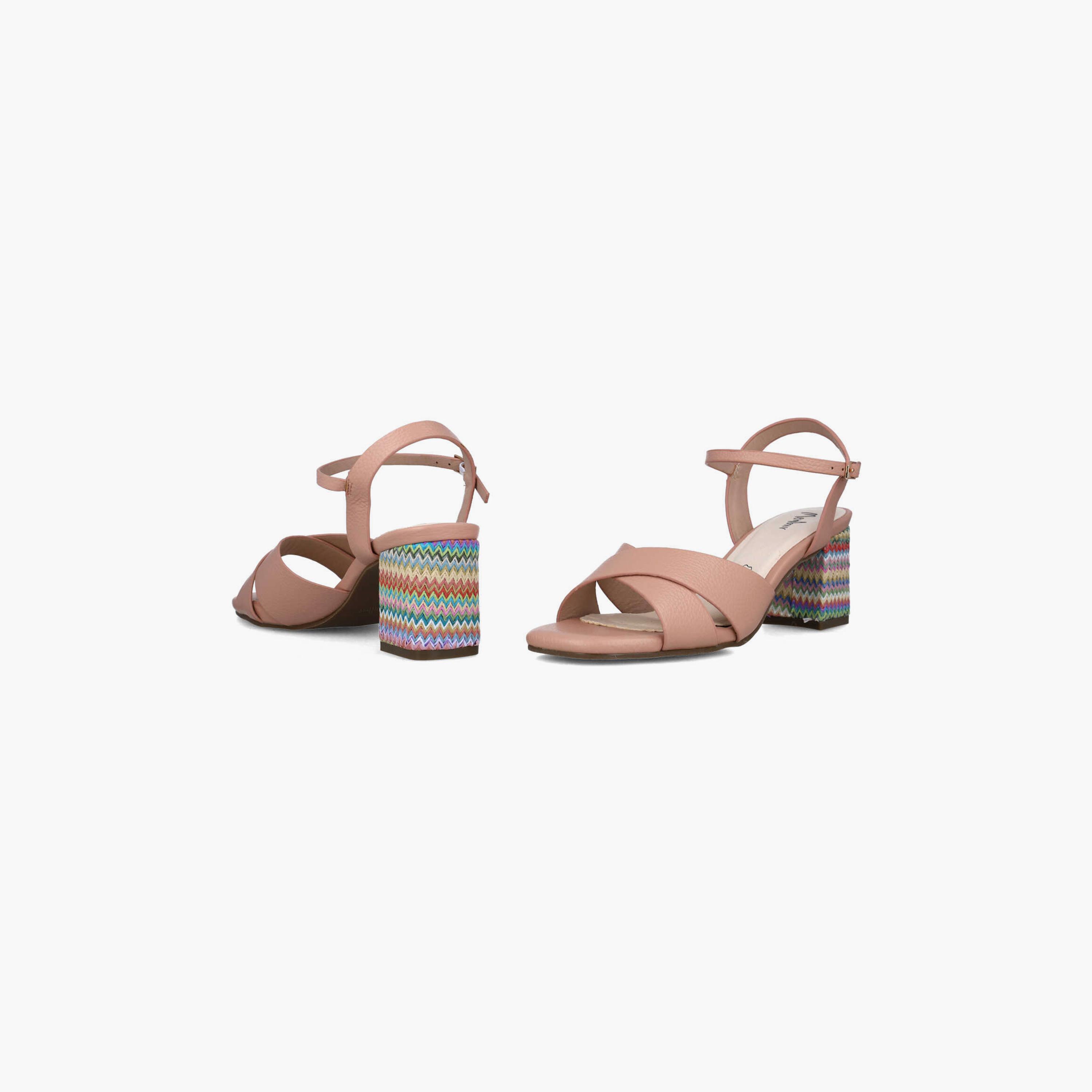Menbur Women's Woven Block Heels with Cross Strap | 22879-women-shoes-heels-image-4