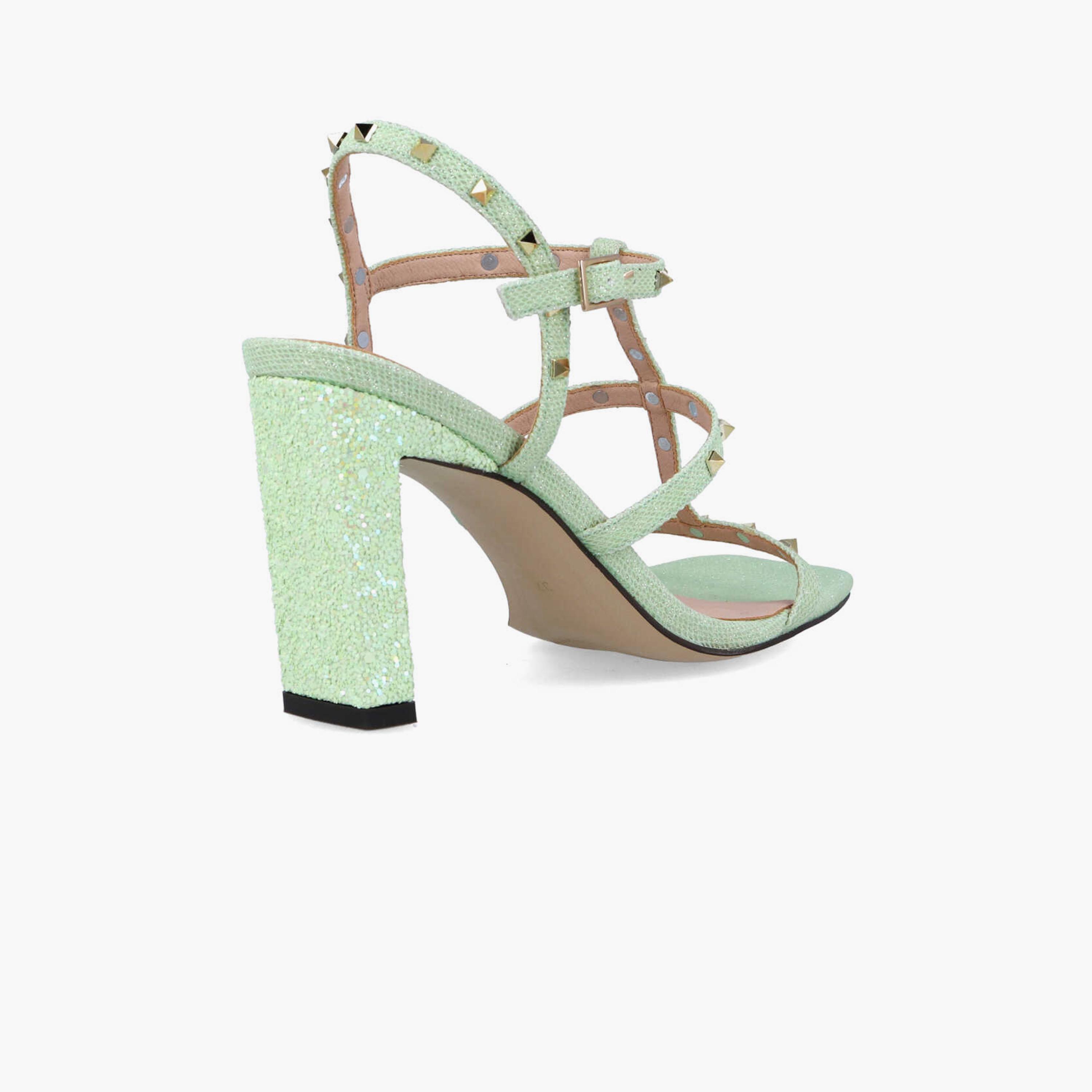 Menbur Women's Glitter Strap Sandals with Studded Accent | 22888-women-shoes-sandals-flats-image-3