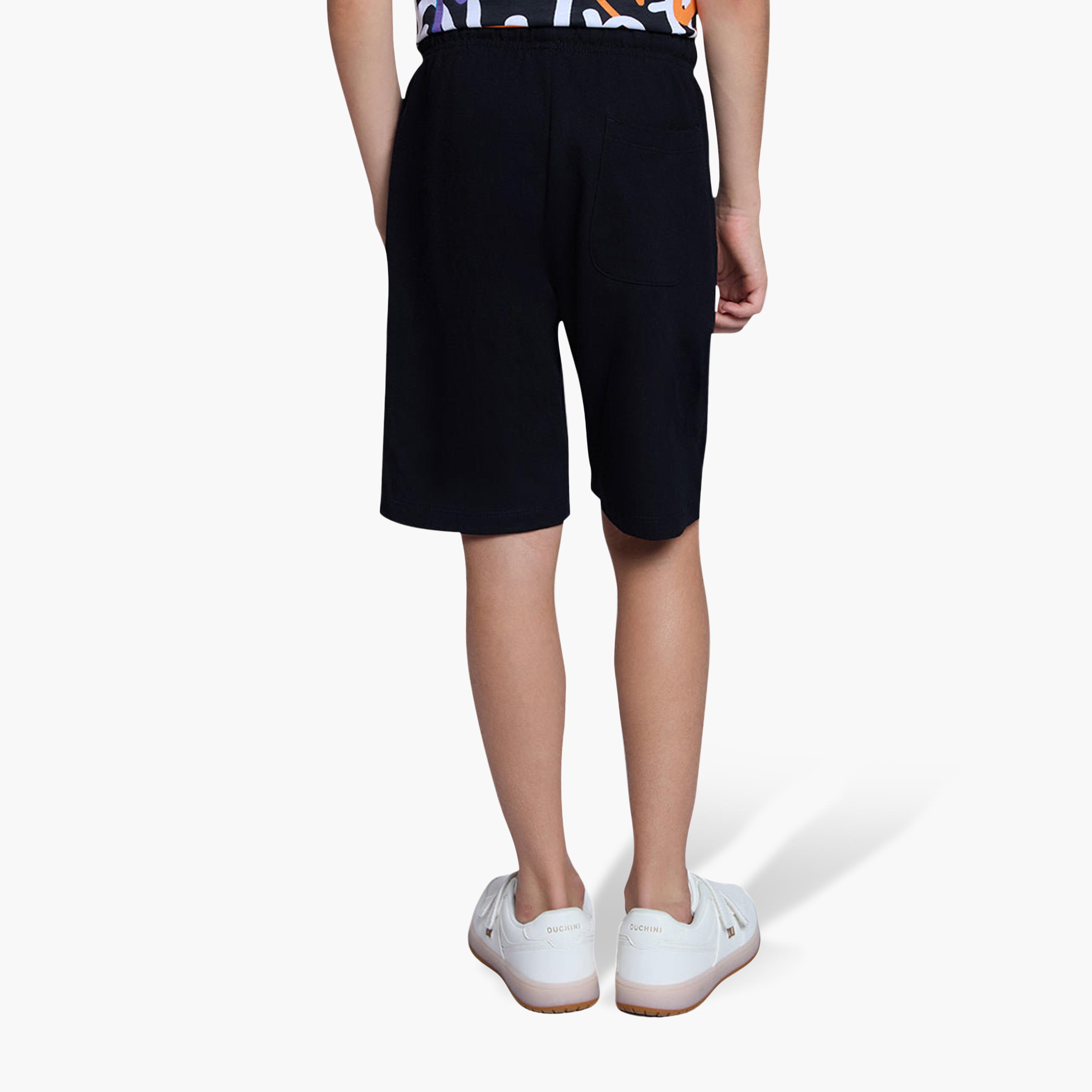 شورت "تاب شو" سادة برباط سحب مطاطي من اوه في اس-boys-clothing-bottoms-shorts-image-3