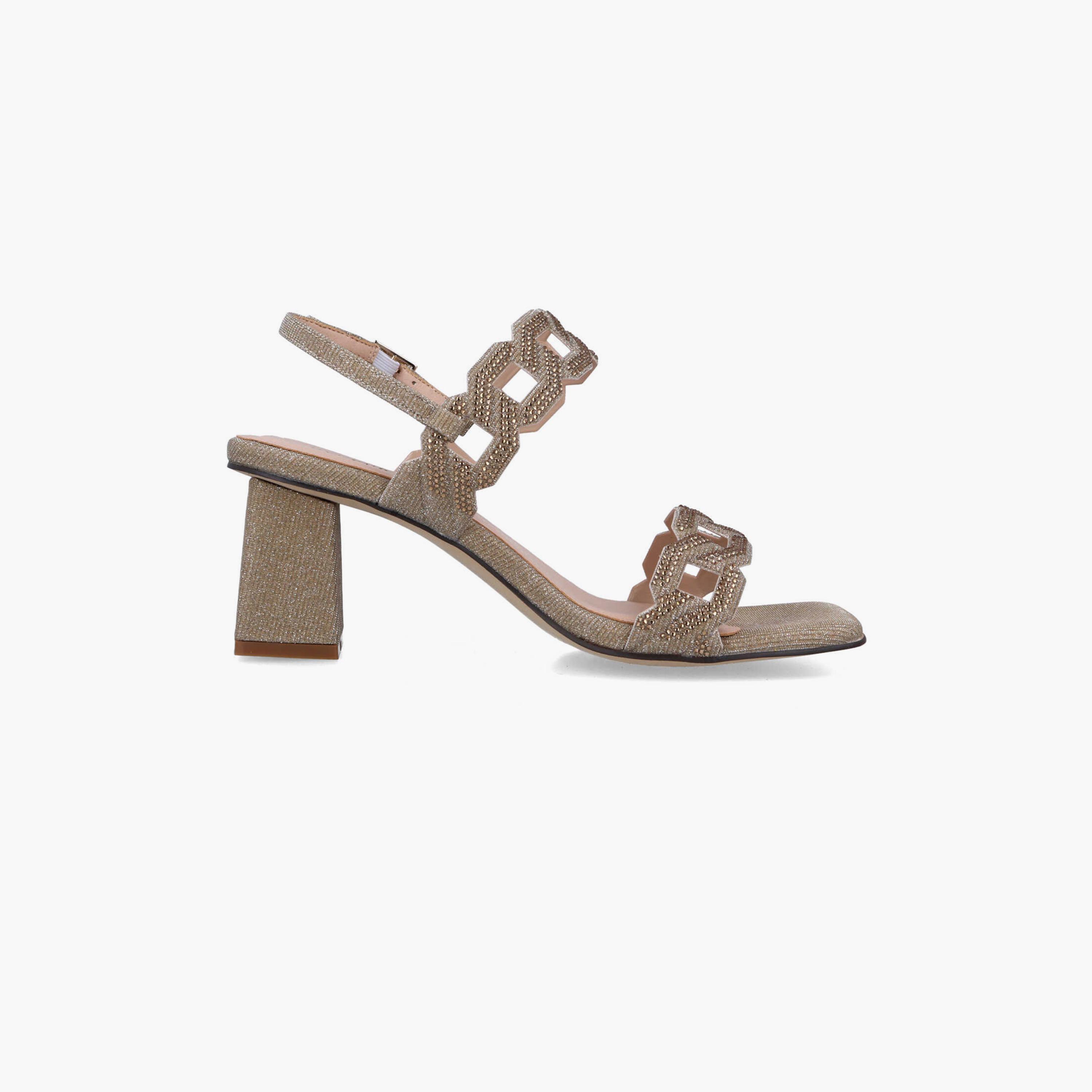 Menbur Women's Glitter Block Heels with Rhinestone Accent | 22989-women-shoes-heels-image-2