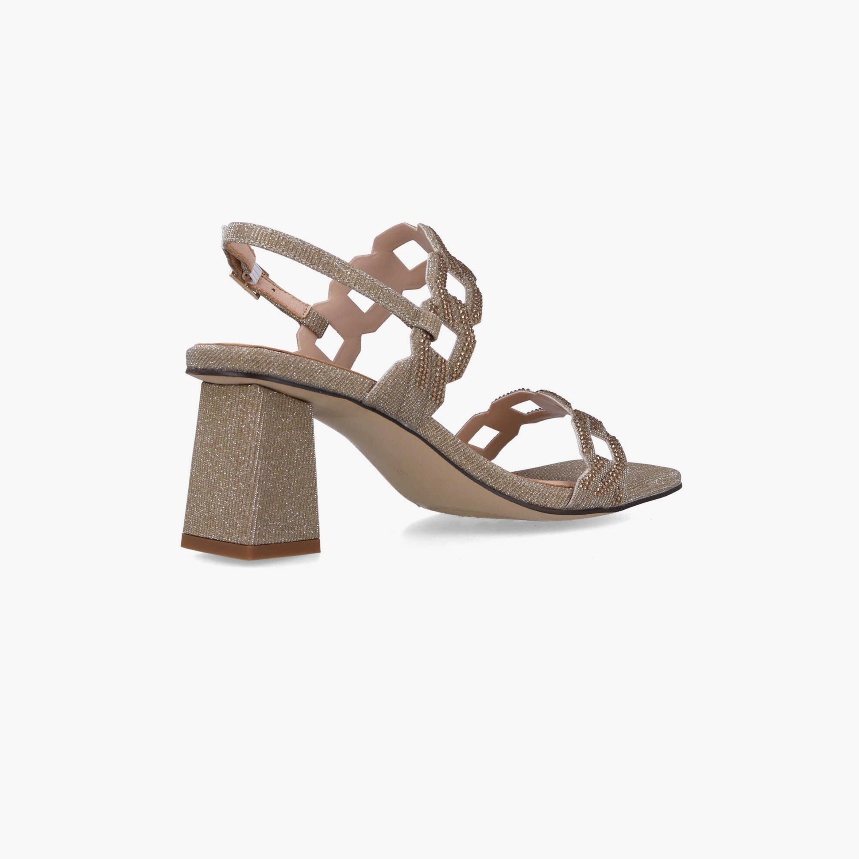 Menbur Women's Glitter Block Heels with Rhinestone Accent | 22989-women-shoes-heels-image-3