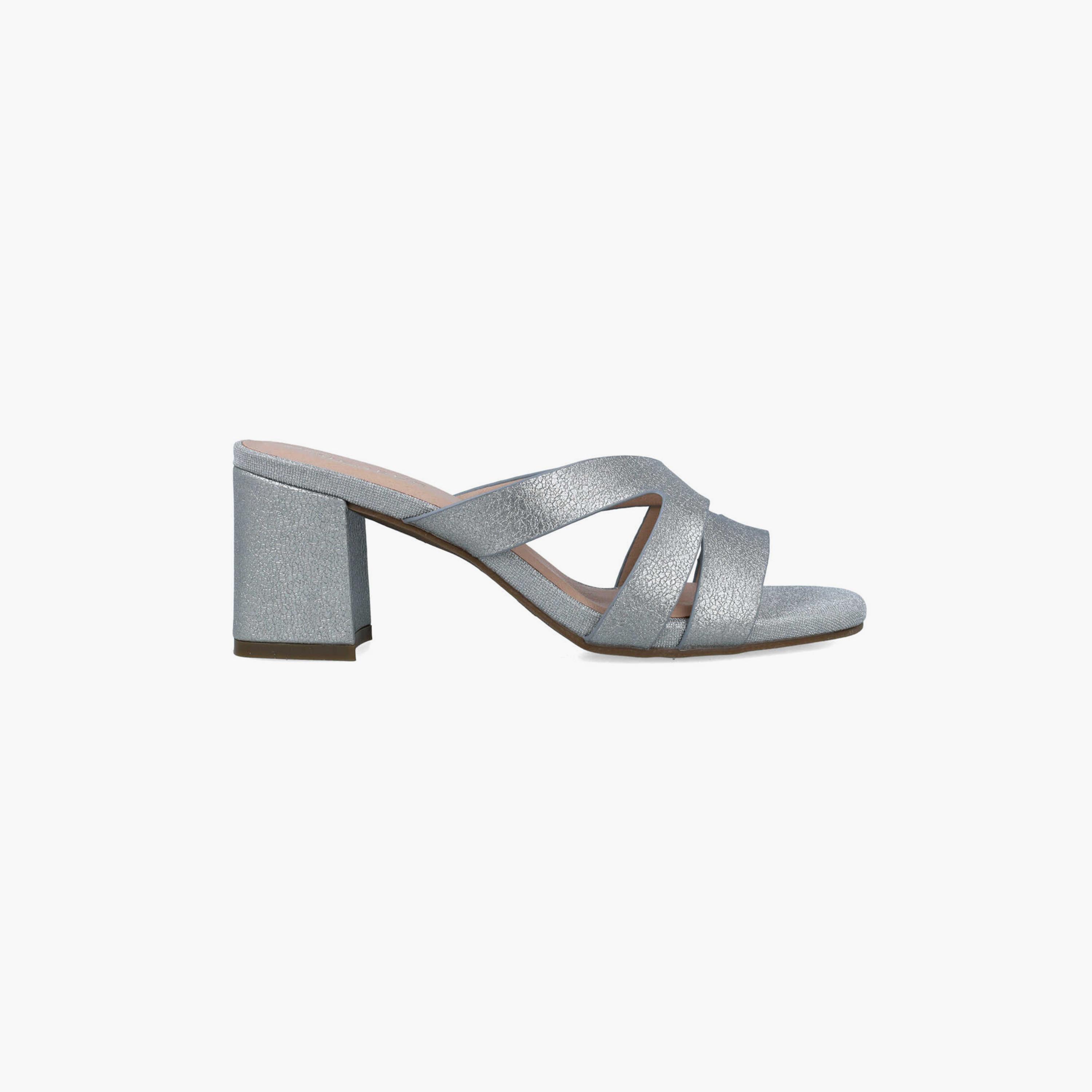 Menbur Women's Glitter Block Heels with Open Toe | 22999-women-shoes-heels-image-1