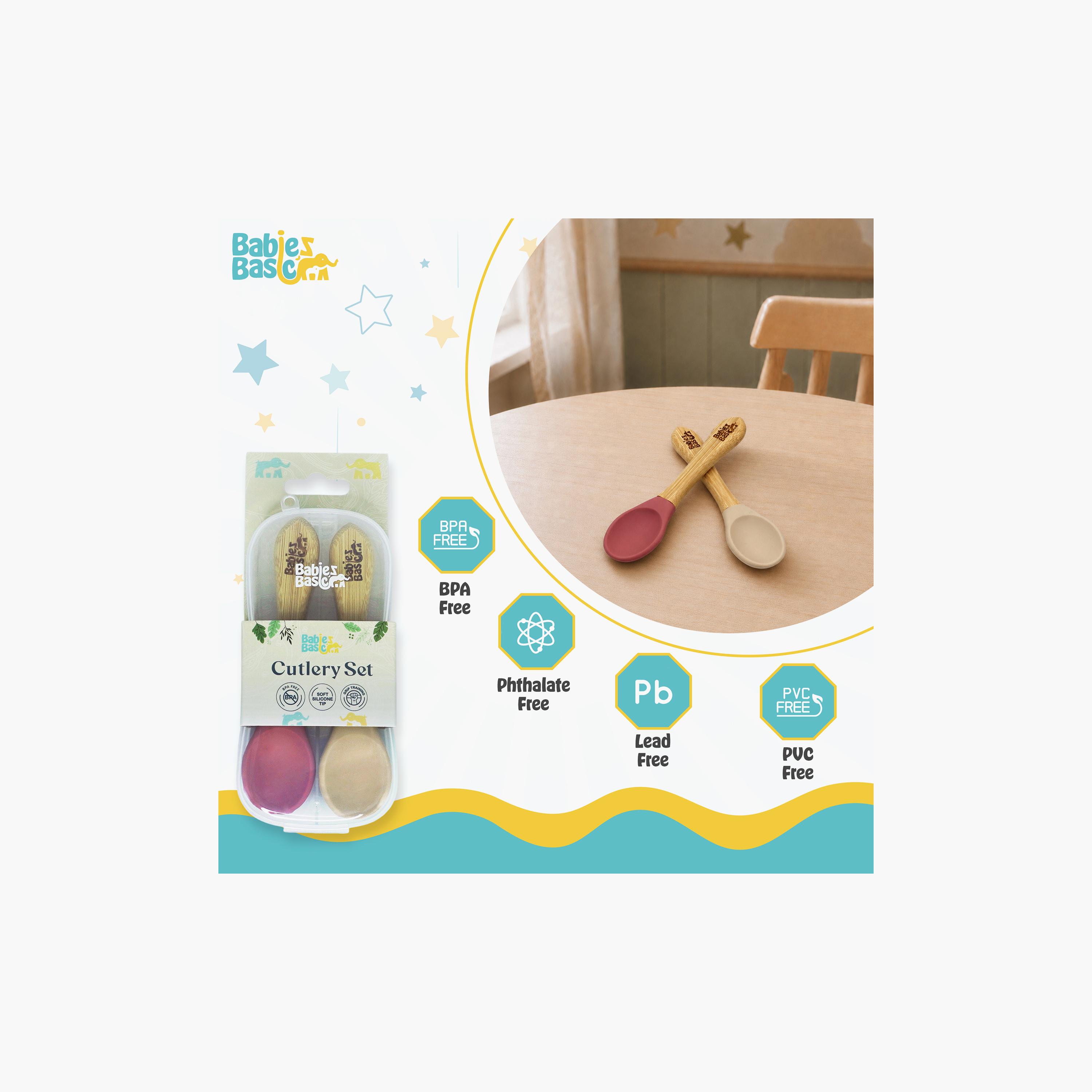 Babies Basic 2-Piece Flexible Silicone Spoons with Travel Case-baby-feeding-mealtimeessentials-image-5