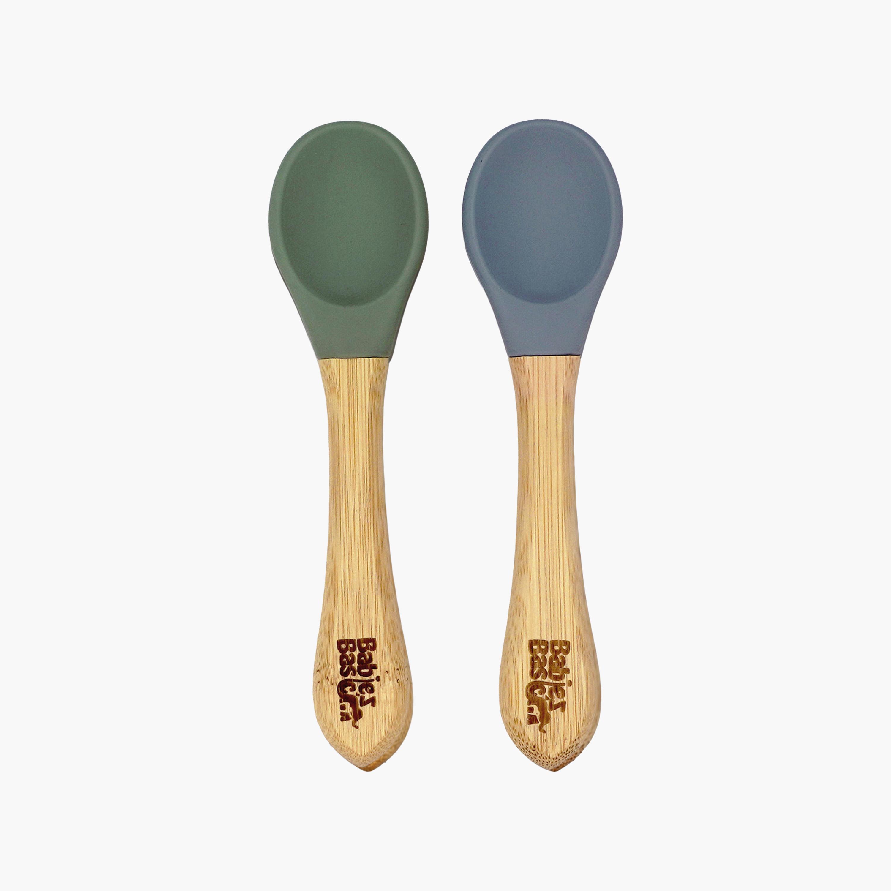 Babies Basic 2-Piece Flexible Silicone Spoons with Travel Case-baby-feeding-mealtimeessentials-image-1