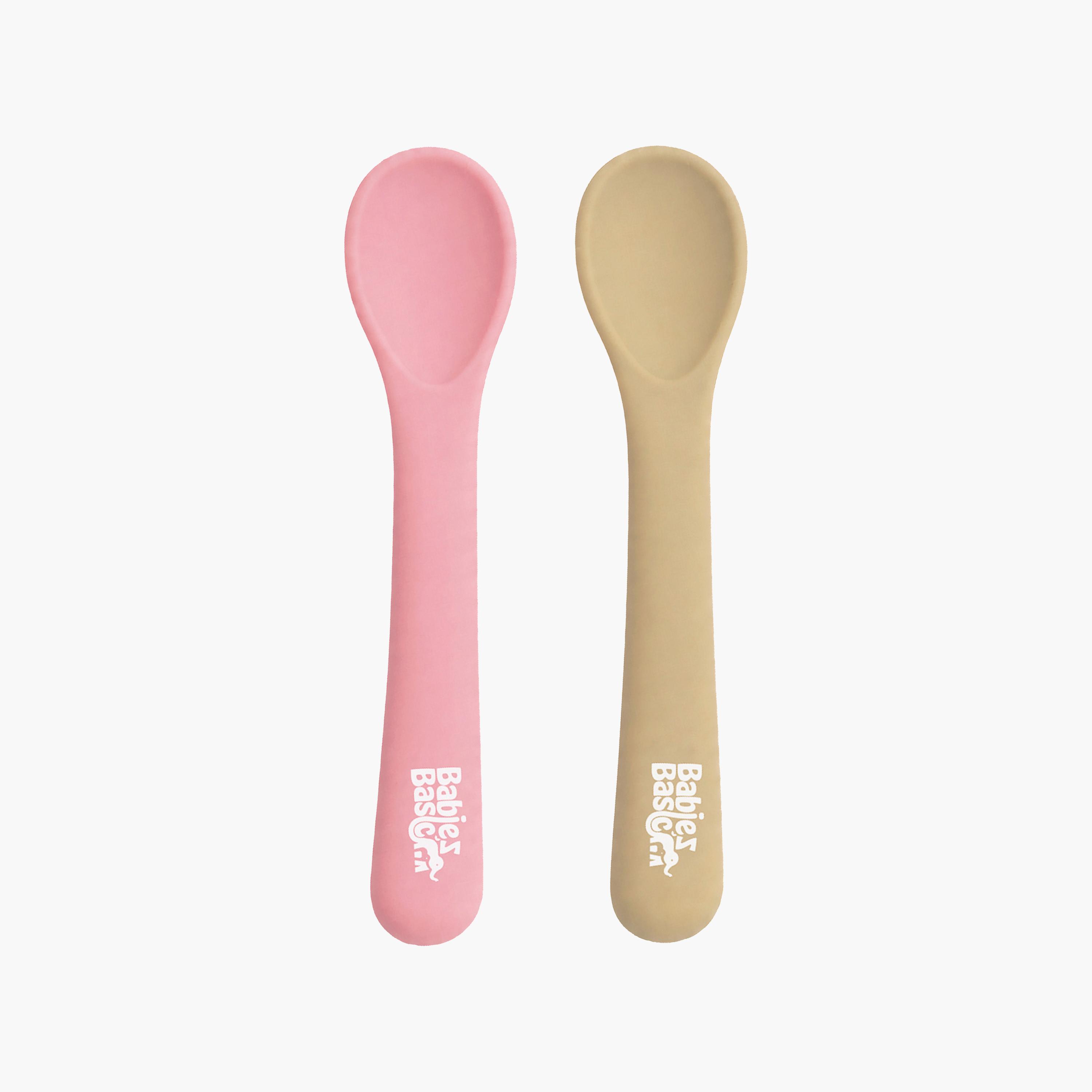 Babies Basic 2-Piece Flexible Silicone Spoons with Travel Case-baby-feeding-mealtimeessentials-image-1