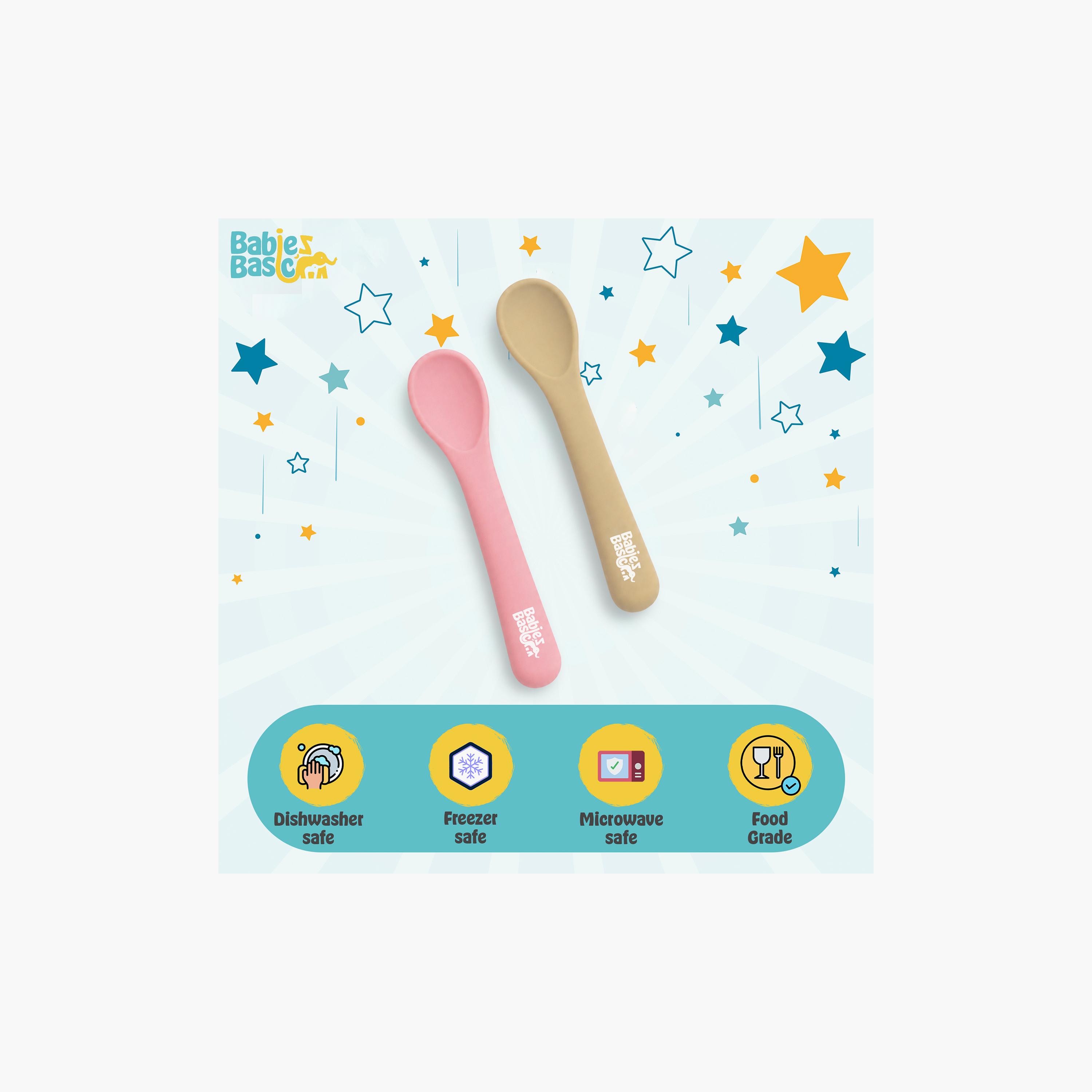 Babies Basic 2-Piece Flexible Silicone Spoons with Travel Case-baby-feeding-mealtimeessentials-image-6