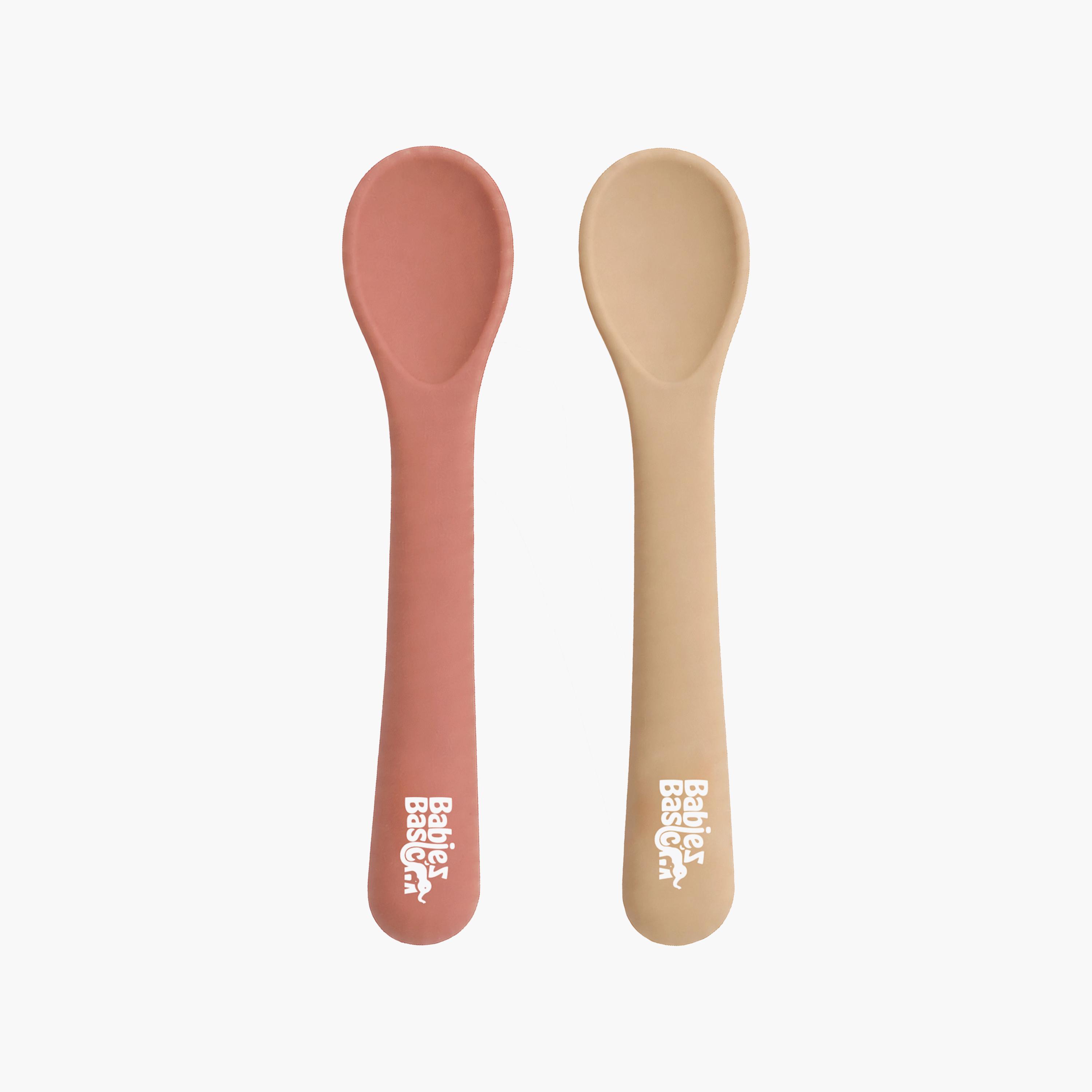 Babies Basic 2-Piece Flexible Silicone Spoons with Travel Case-baby-feeding-mealtimeessentials-image-1