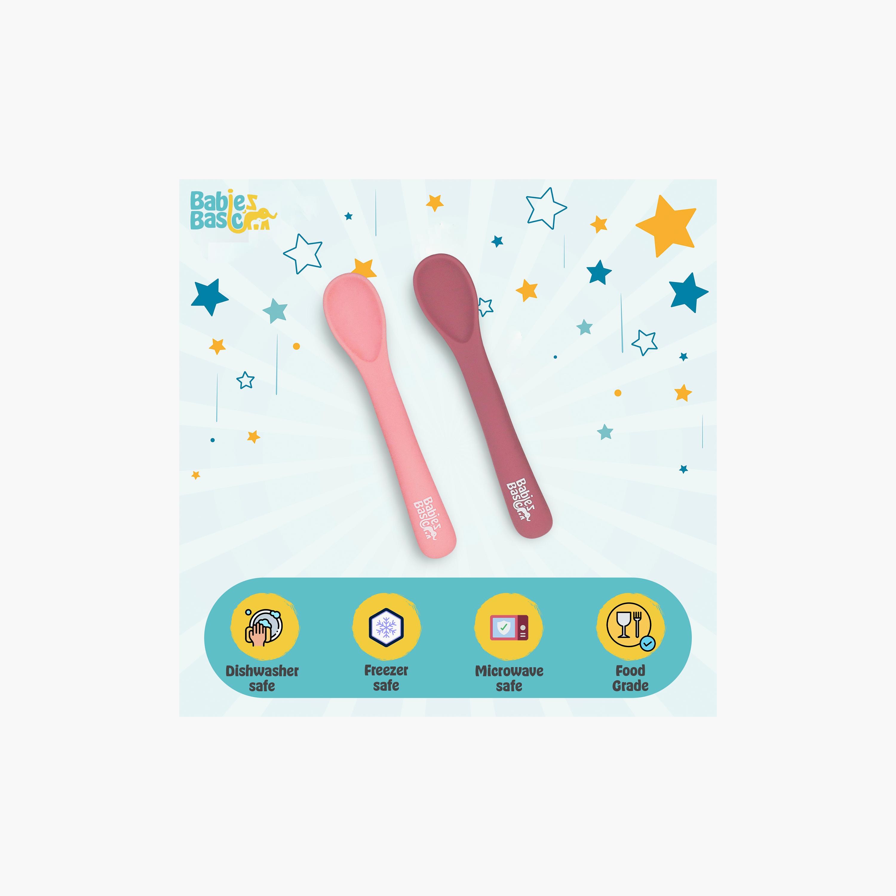 Babies Basic 2-Piece Flexible Silicone Spoons with Travel Case-baby-feeding-mealtimeessentials-image-6