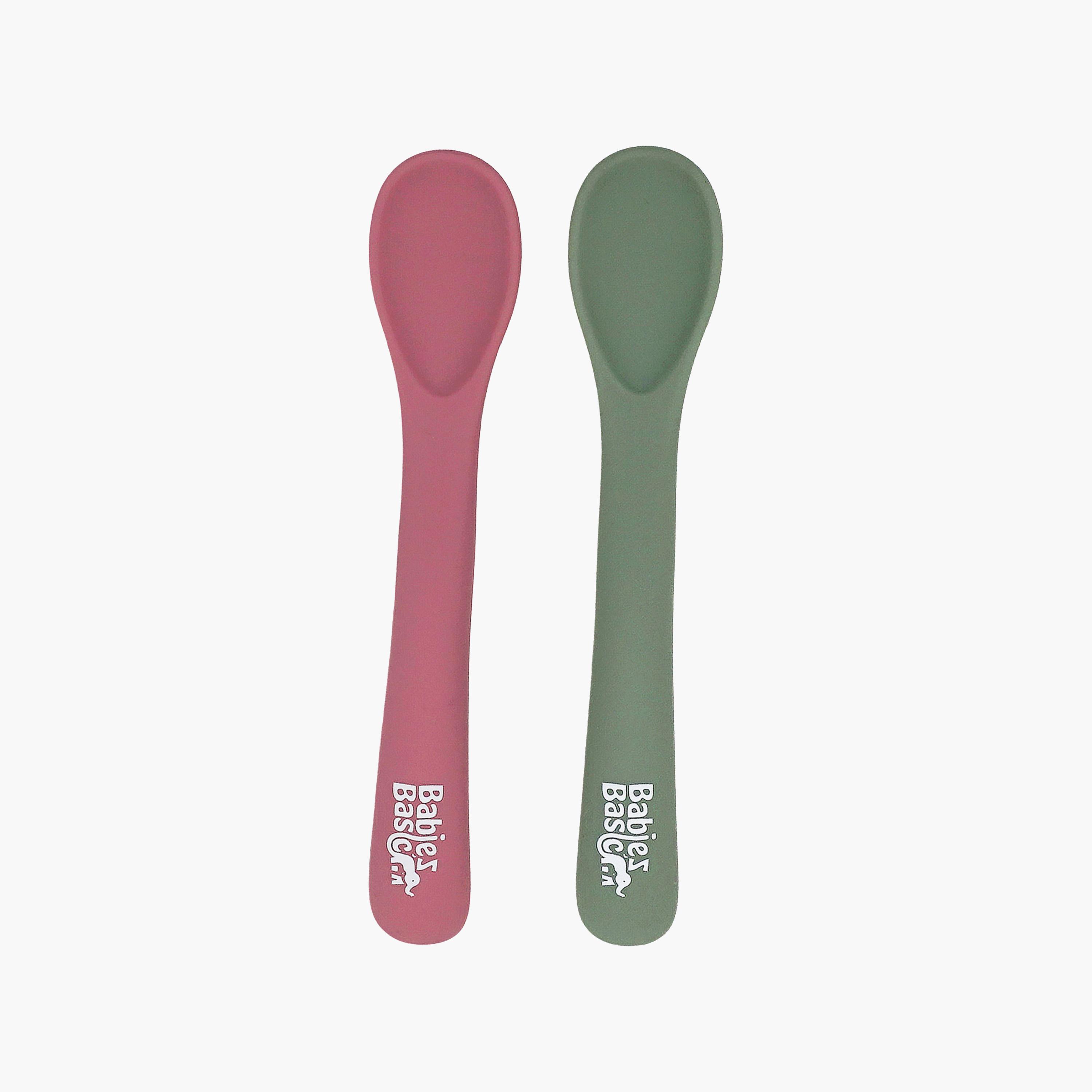 Babies Basic 2-Piece Flexible Silicone Spoons with Travel Case-baby-feeding-mealtimeessentials-image-1