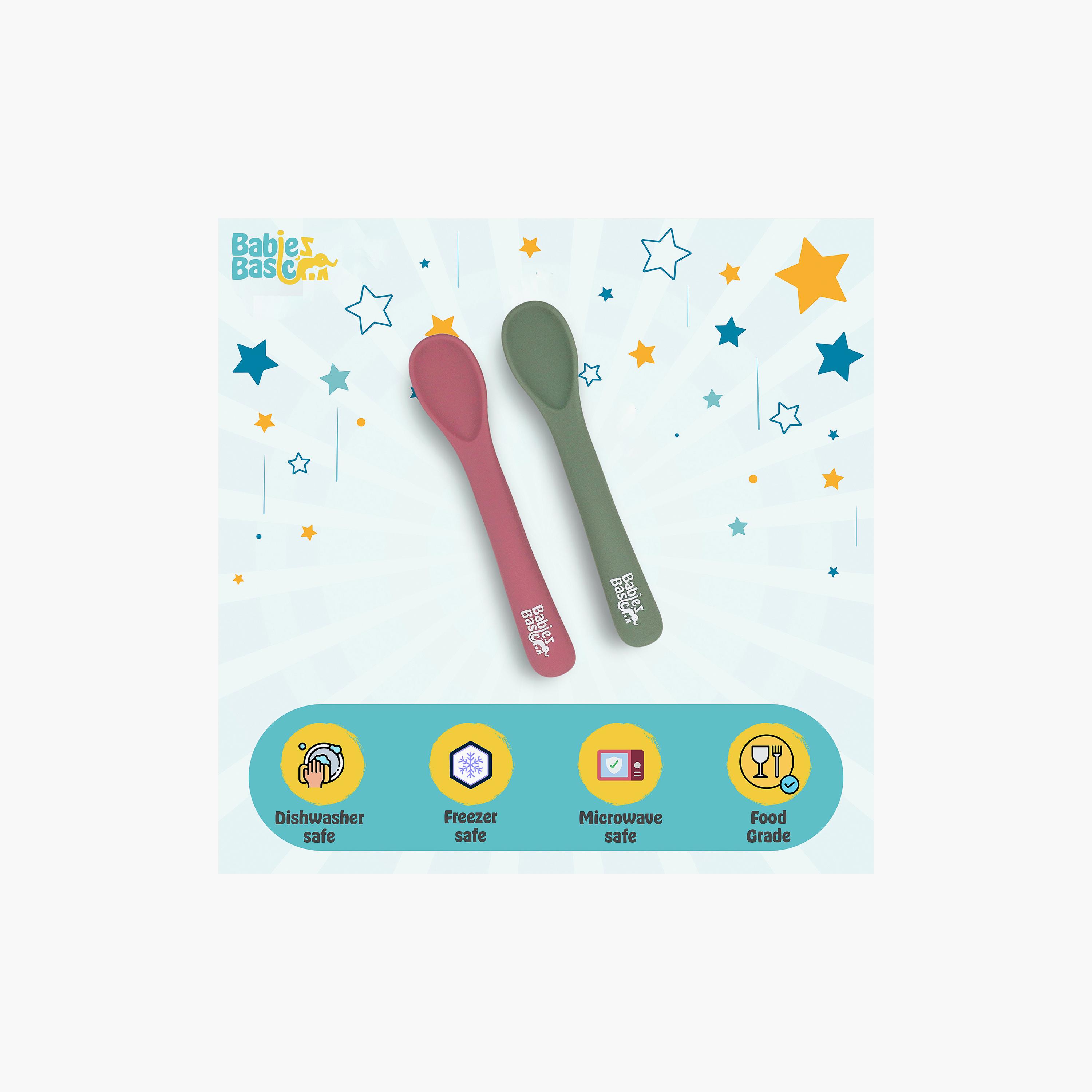 Babies Basic 2-Piece Flexible Silicone Spoons with Travel Case-baby-feeding-mealtimeessentials-image-6
