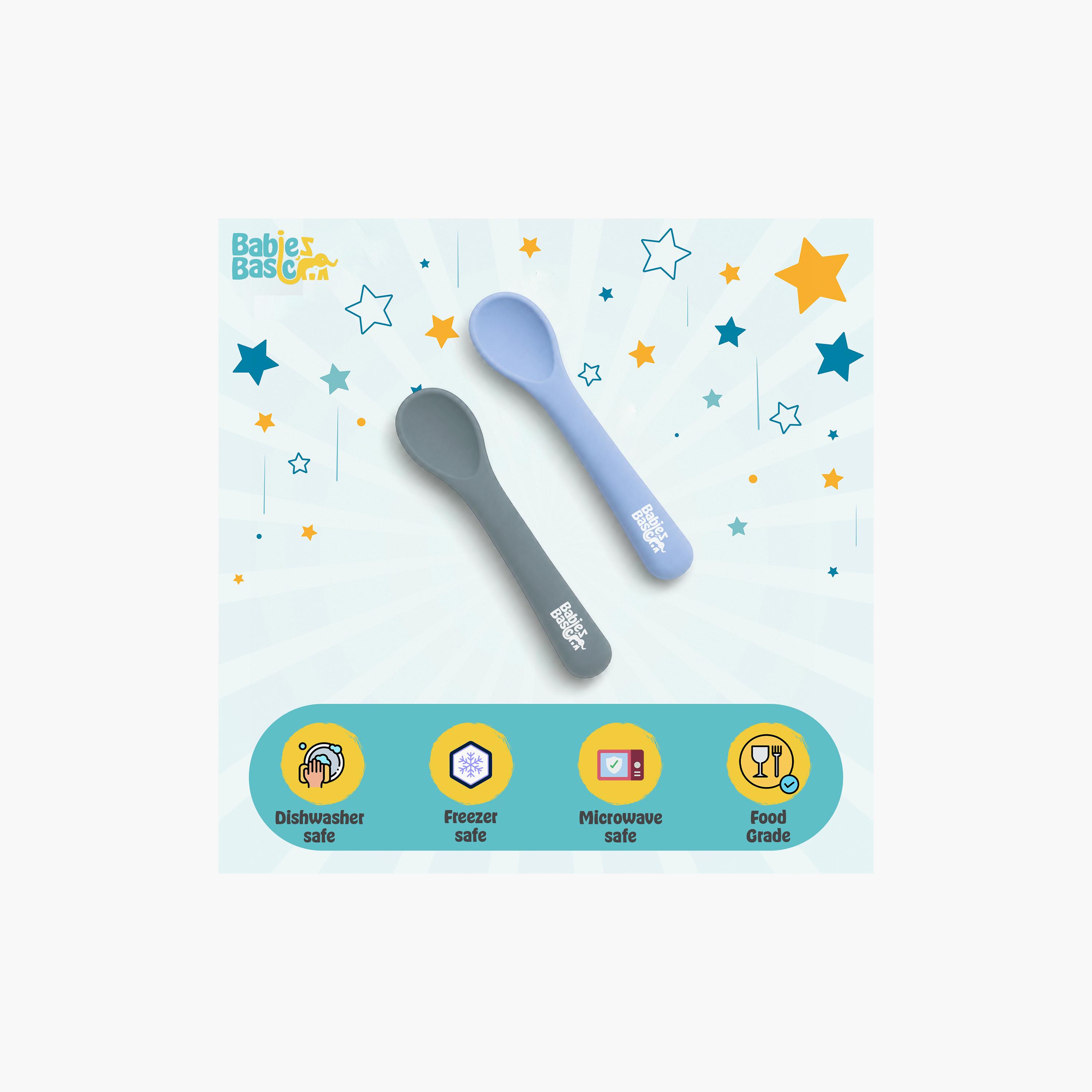 Babies Basic 2-Piece Flexible Silicone Spoons with Travel Case-baby-feeding-mealtimeessentials-image-6