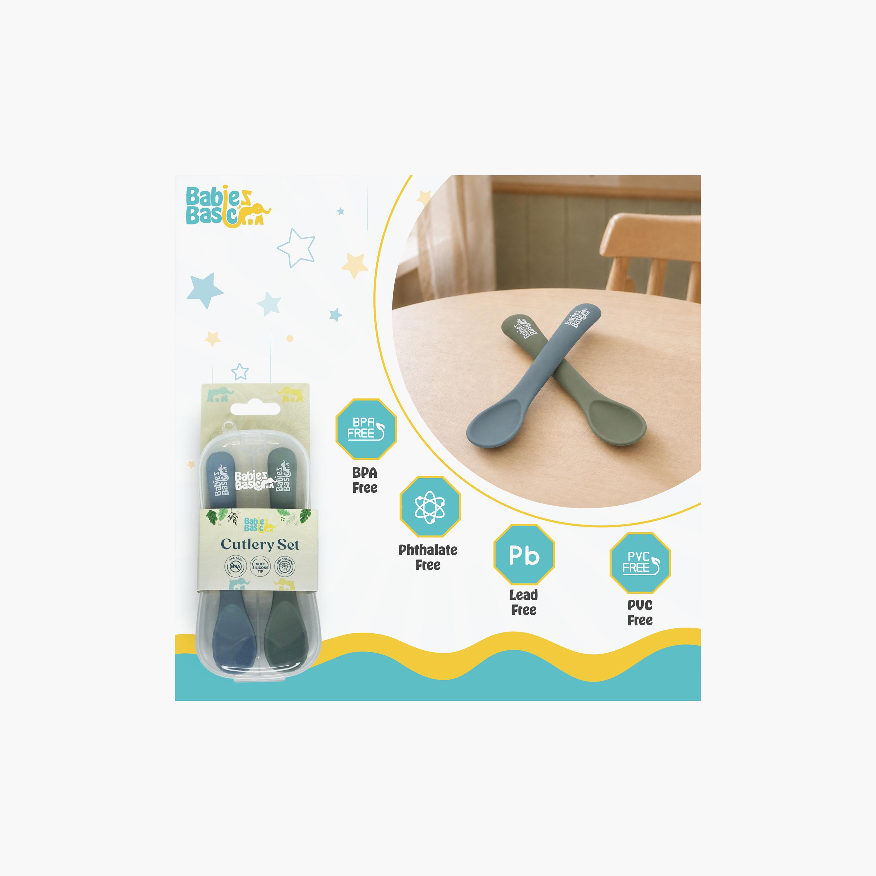 Babies Basic 2-Piece Flexible Silicone Spoons with Travel Case-baby-feeding-mealtimeessentials-image-5