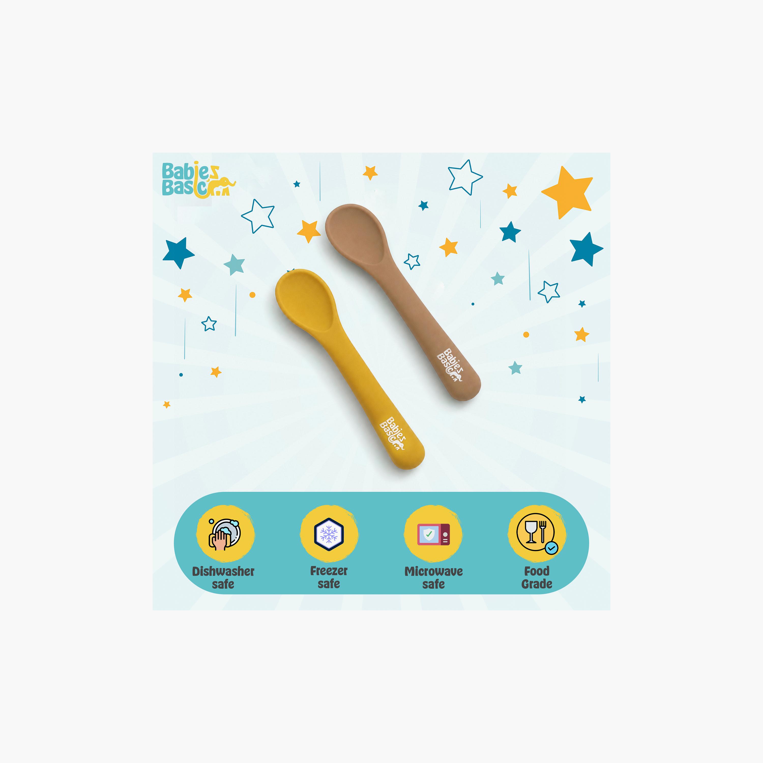 Babies Basic 2-Piece Flexible Silicone Spoons with Travel Case-baby-feeding-mealtimeessentials-image-6