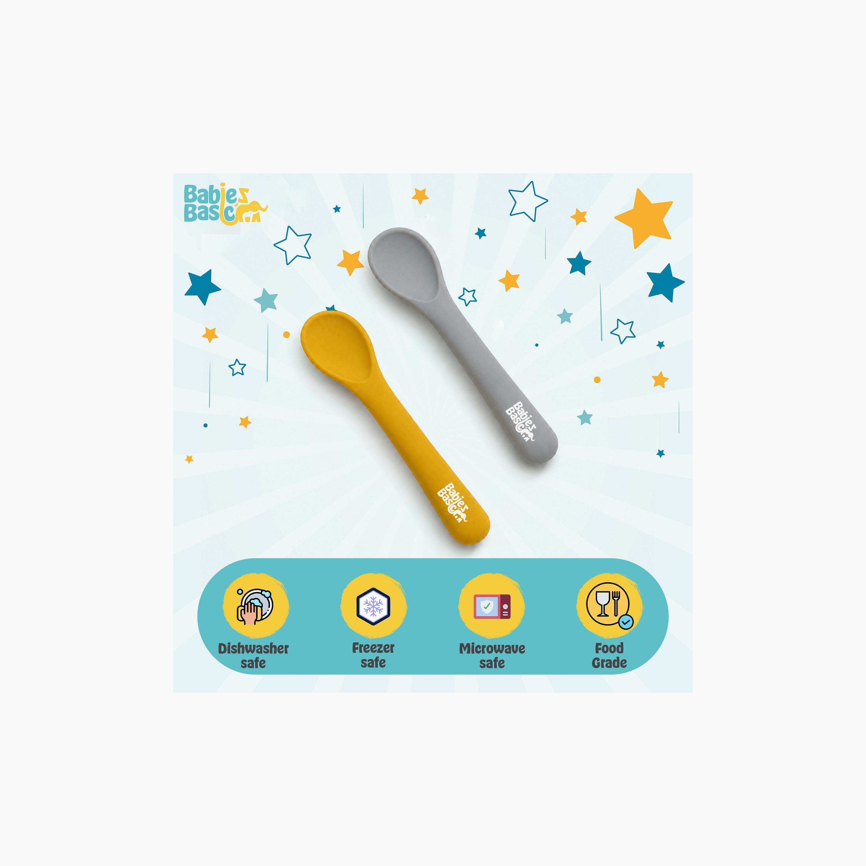 Babies Basic 2-Piece Flexible Silicone Spoons with Travel Case-baby-feeding-mealtimeessentials-image-6