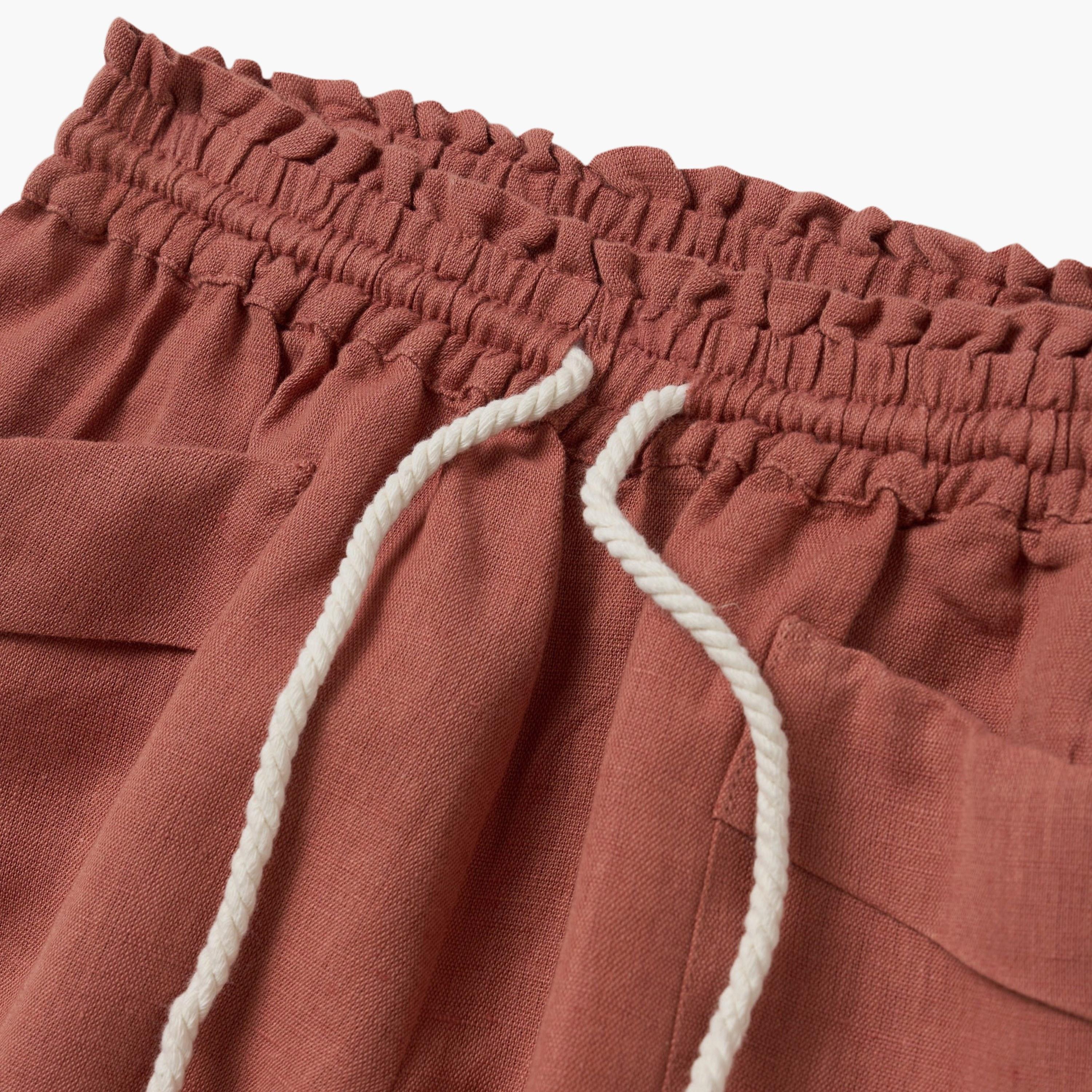 OVS Solid Pocketed Elasticated Drawstring Shorts-girls-clothing-bottoms-shorts-image-4