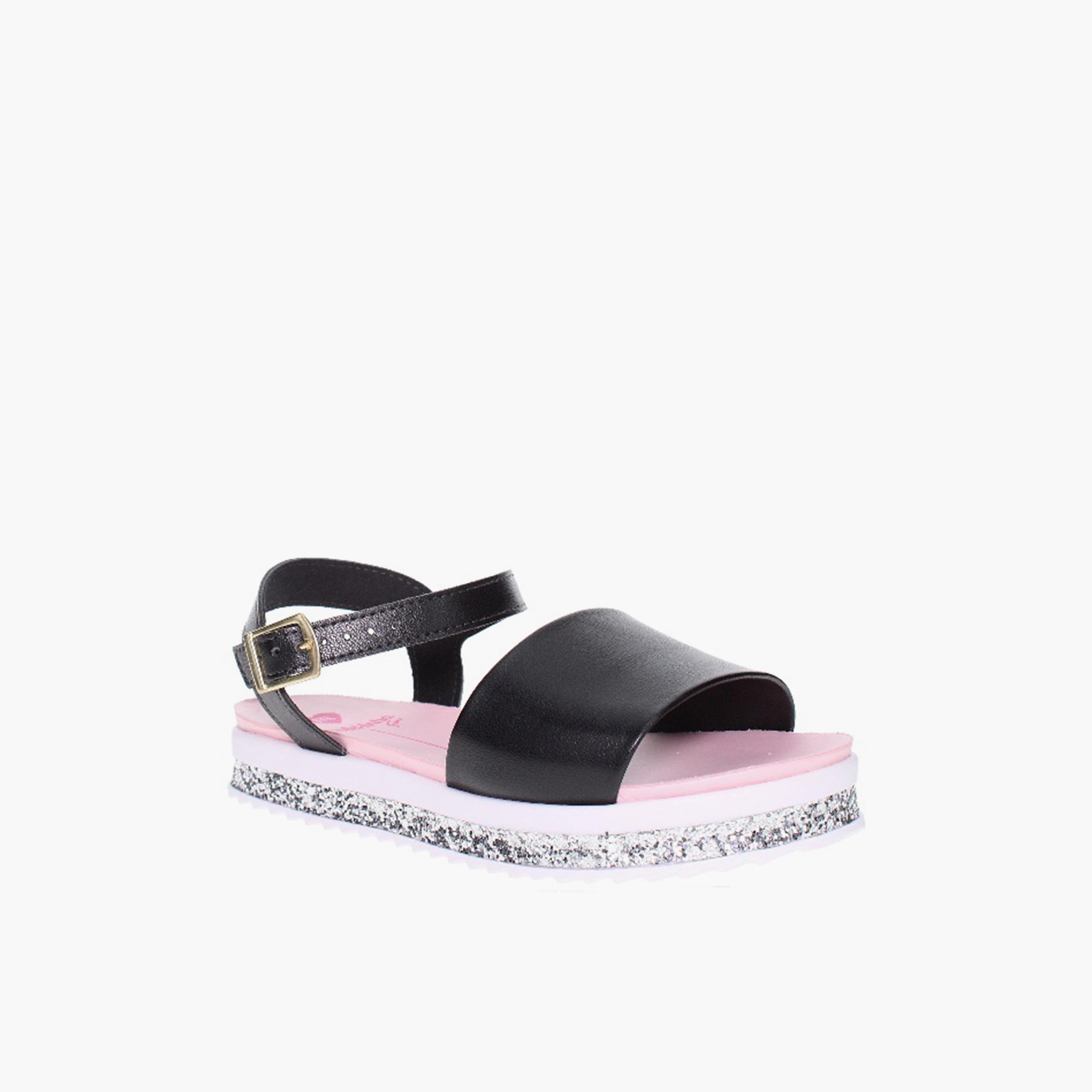 جيومني - صندل أليا مسطح بإبزيم للبنات | 2305-1512-10658-17131-girls-shoes-sandals-image-1