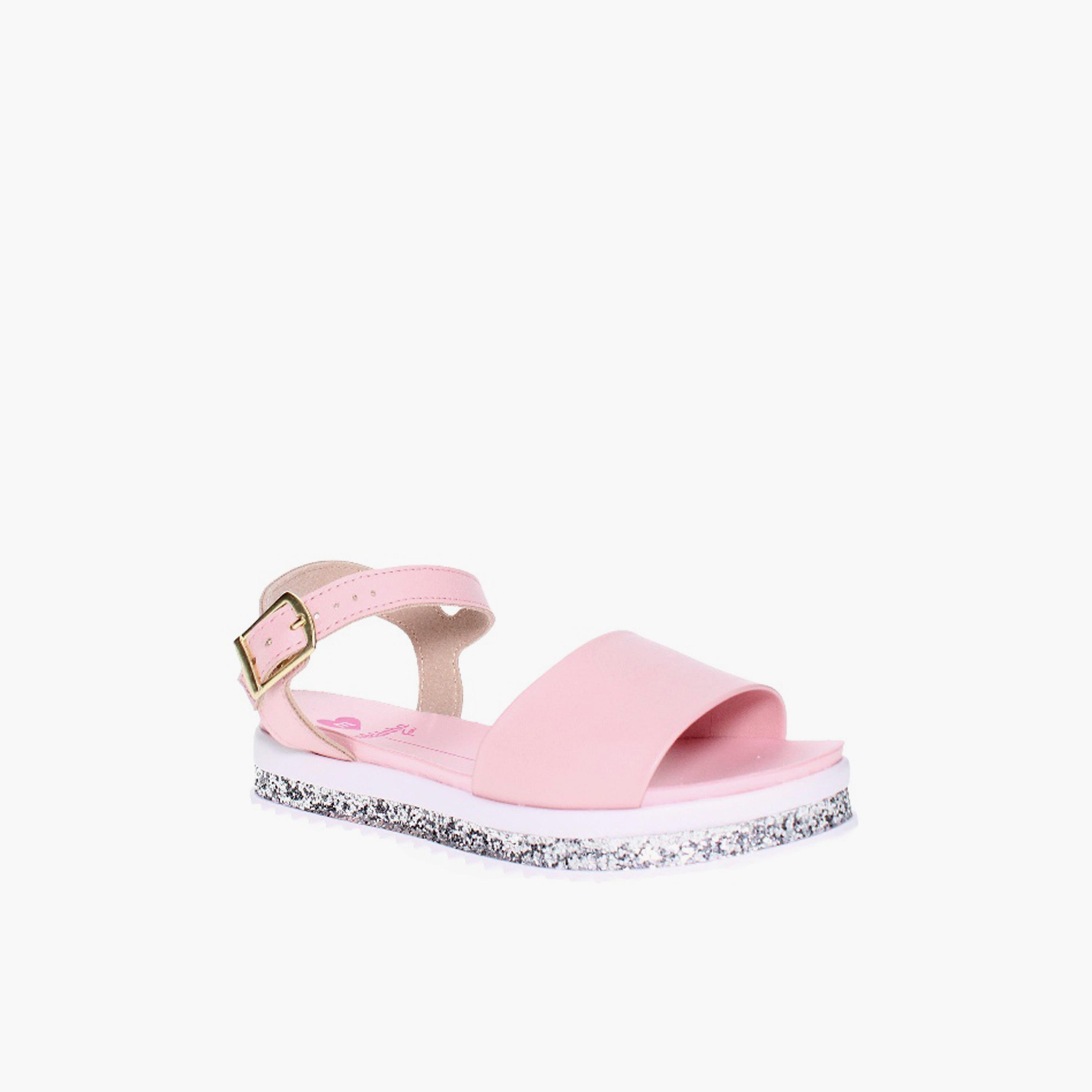 جيومني - صندل إميري مسطح بإبزيم للبنات | 2305-1512-10658-78984-girls-shoes-sandals-image-1
