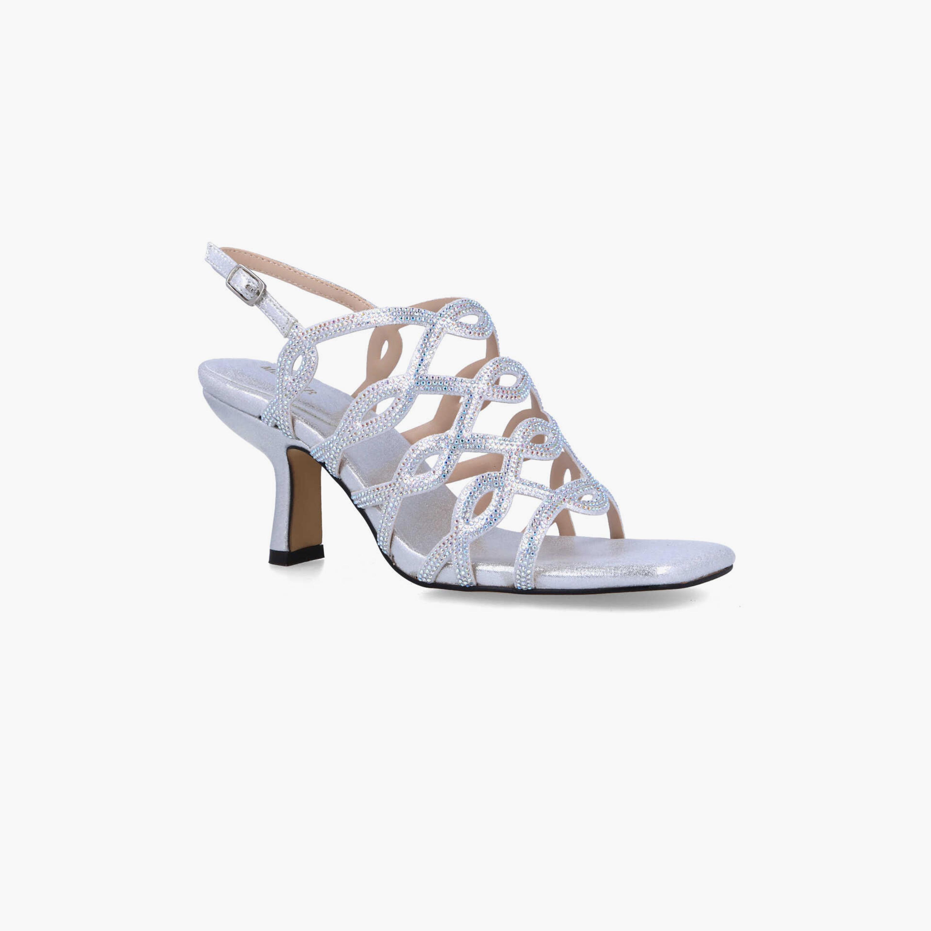 Menbur Women's Glitter Kitten Heels with Embellishment | 23056-women-shoes-heels-image-1