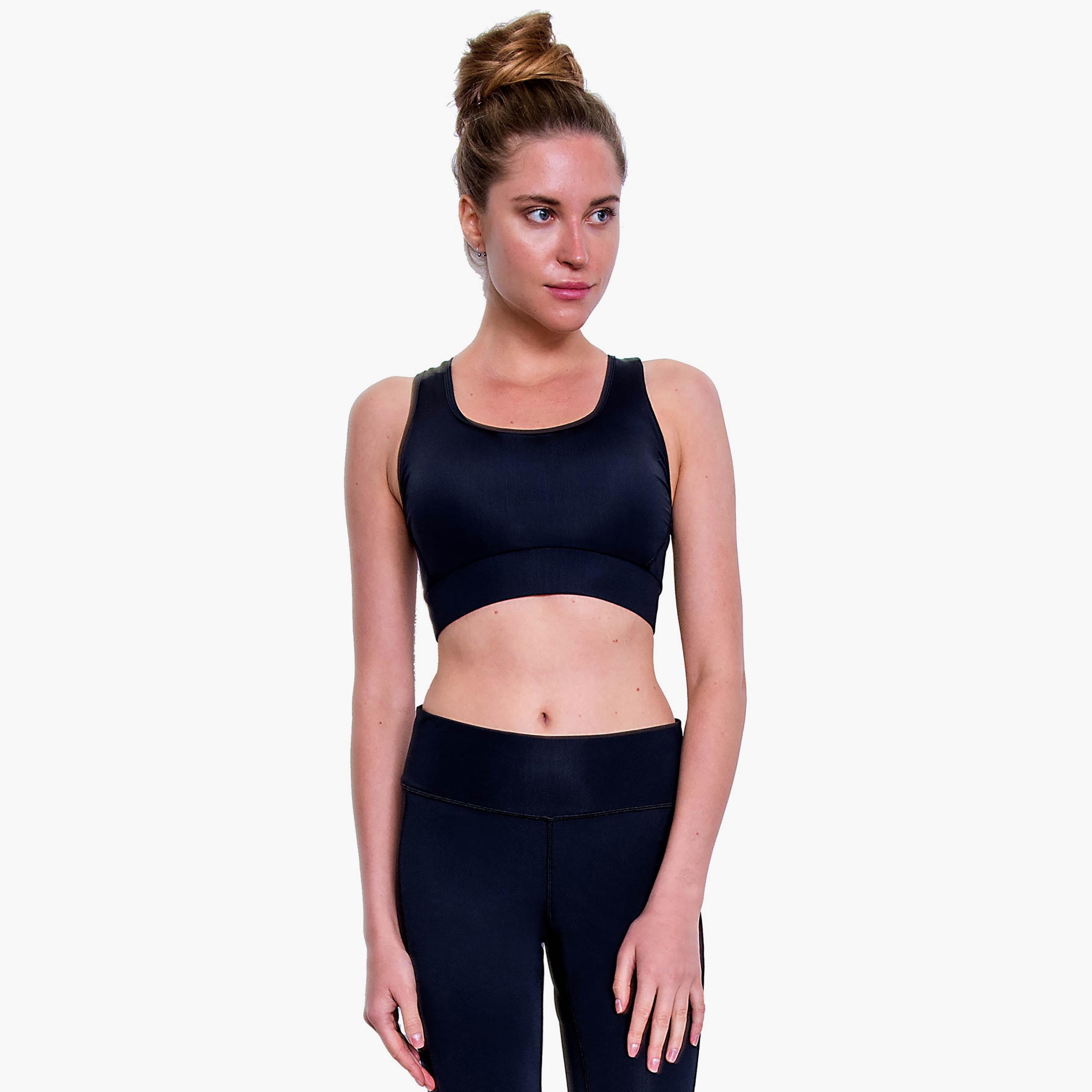 COEGA Sunwear Women's Crop Top, Black-sports-women-clothing-swimwear-image-1