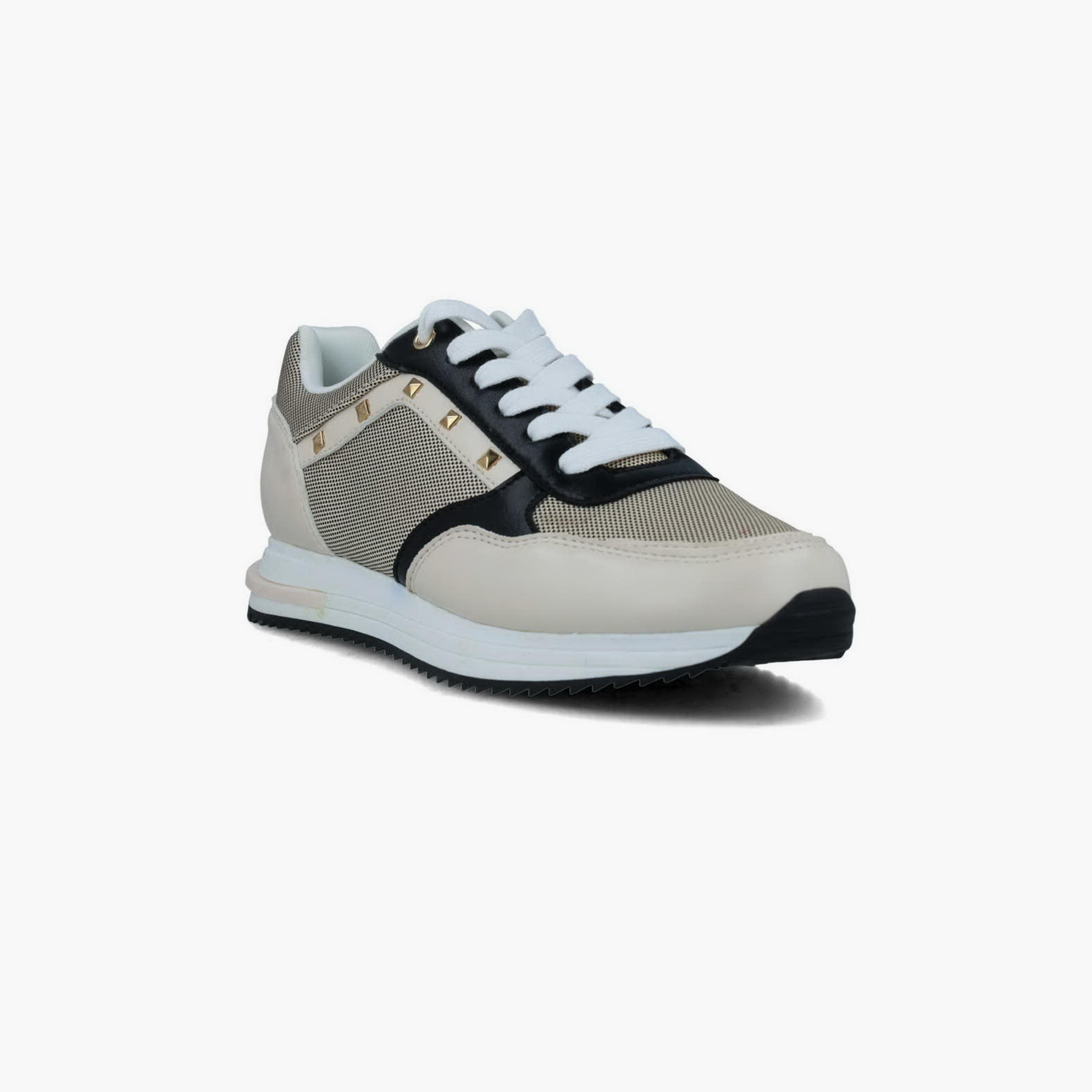 Menbur Women's Low Ankle Sneakers with Studded Accent | 23139-women-shoes-sneakers-image-1